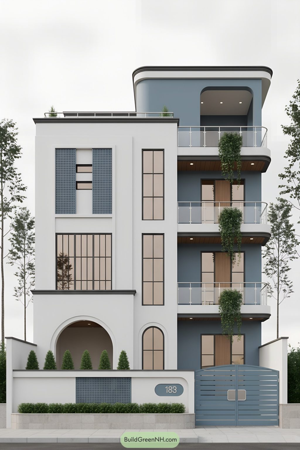 27 Towering Modern 4-Story House Elevation Designs