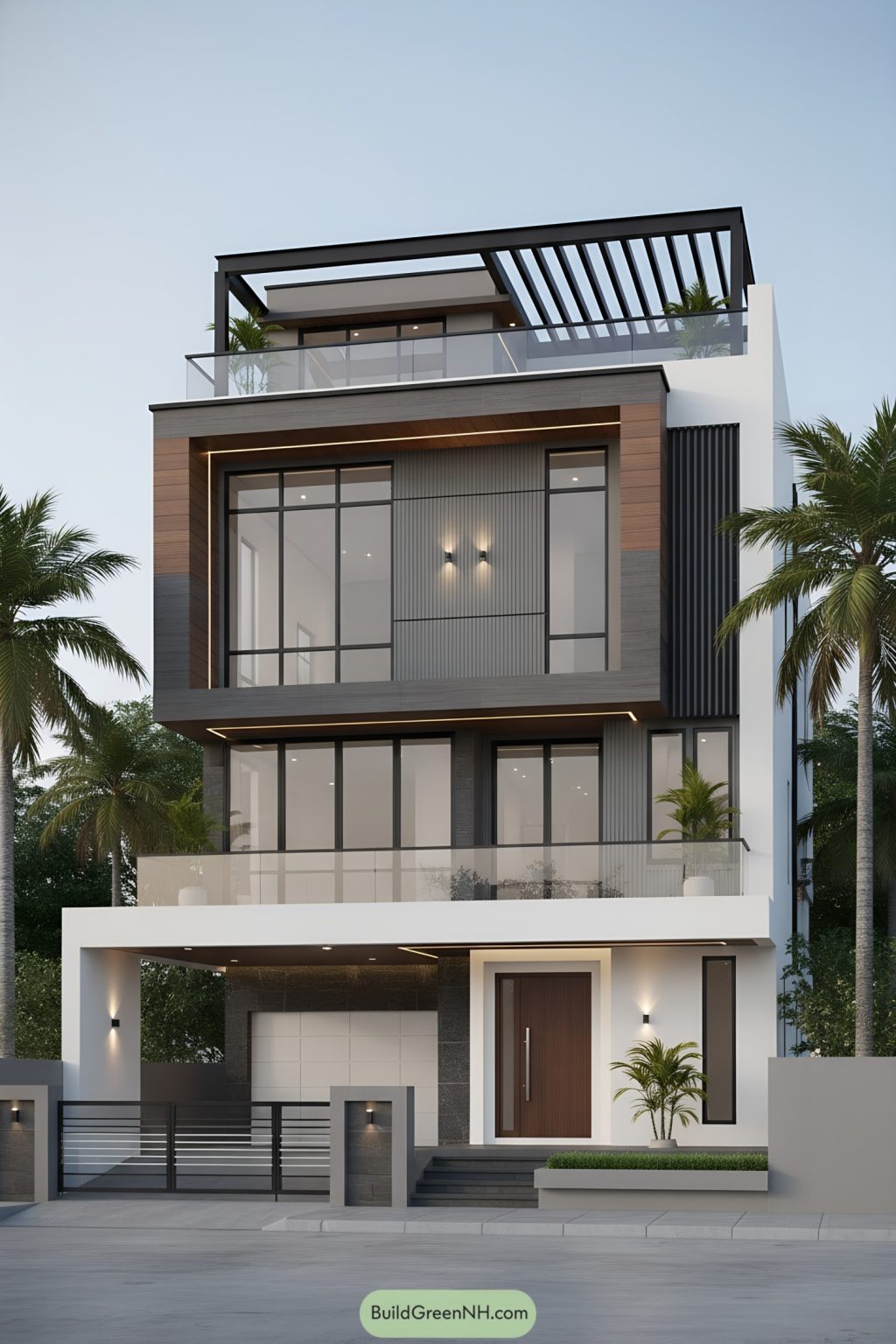 27 Towering Modern 4-Story House Elevation Designs