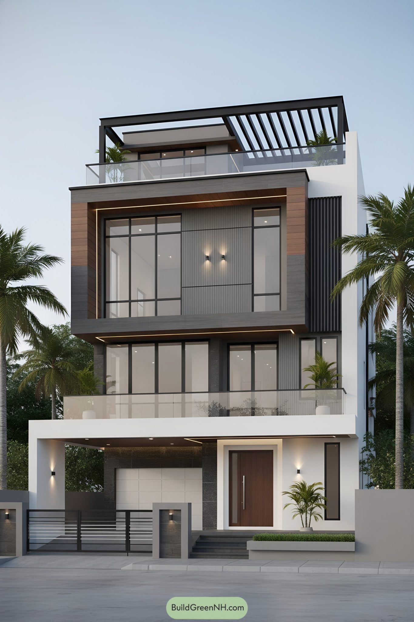 27 Towering Modern 4-Story House Elevation Designs