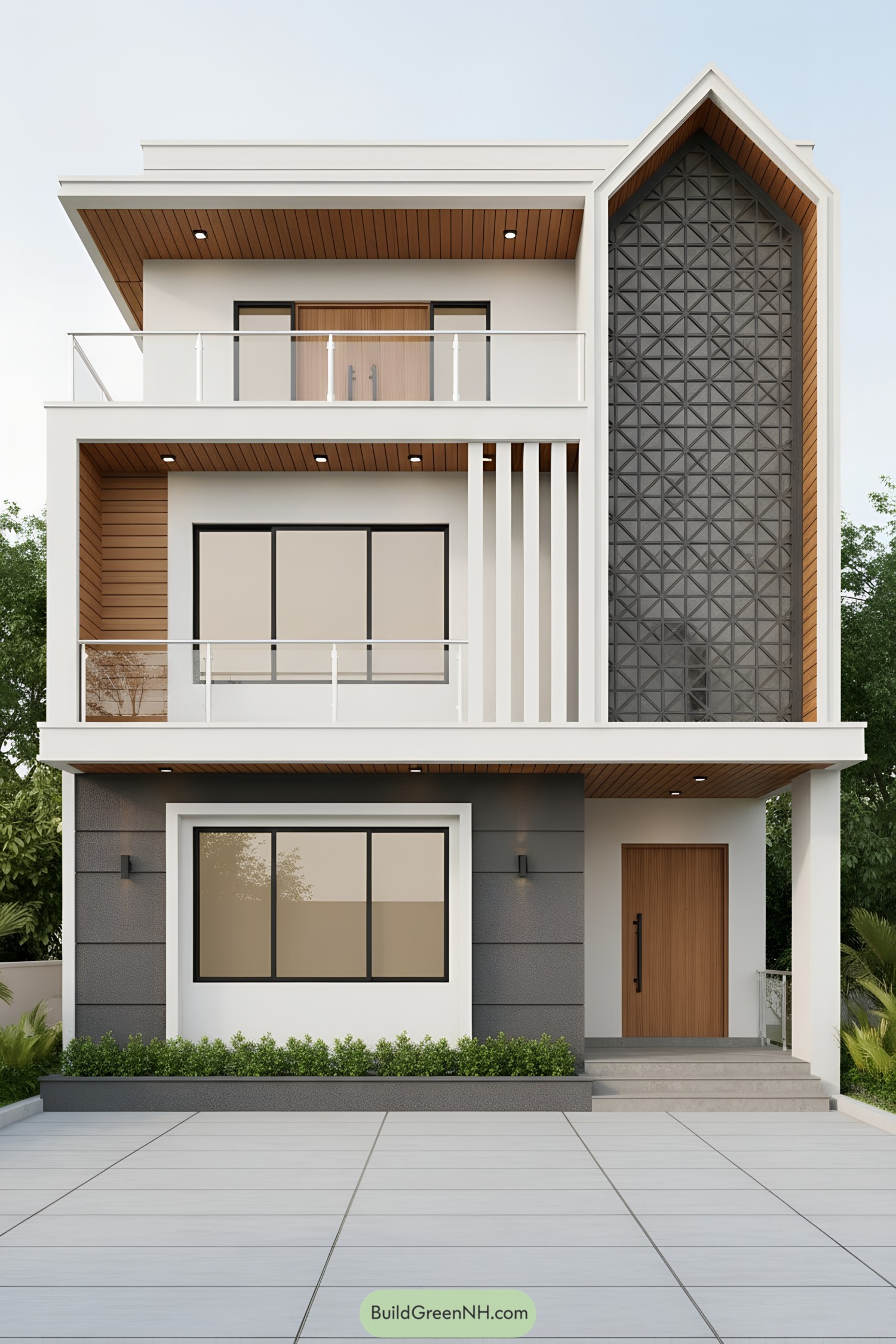 24 Modern House Elevations With Textured Walls