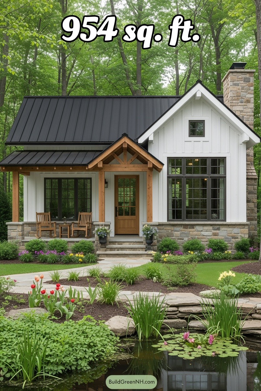 change house siding to white board with black metal roof