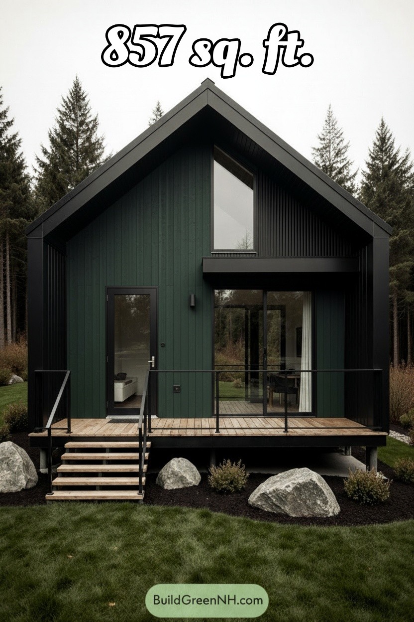 change house siding to forest green and black