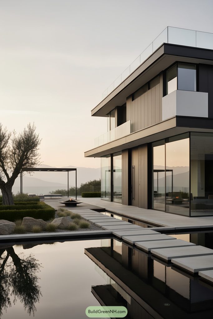 27 Minimalist Dream Houses You'll Love - Minimalist Penthouse Design With Exterior Overhangs