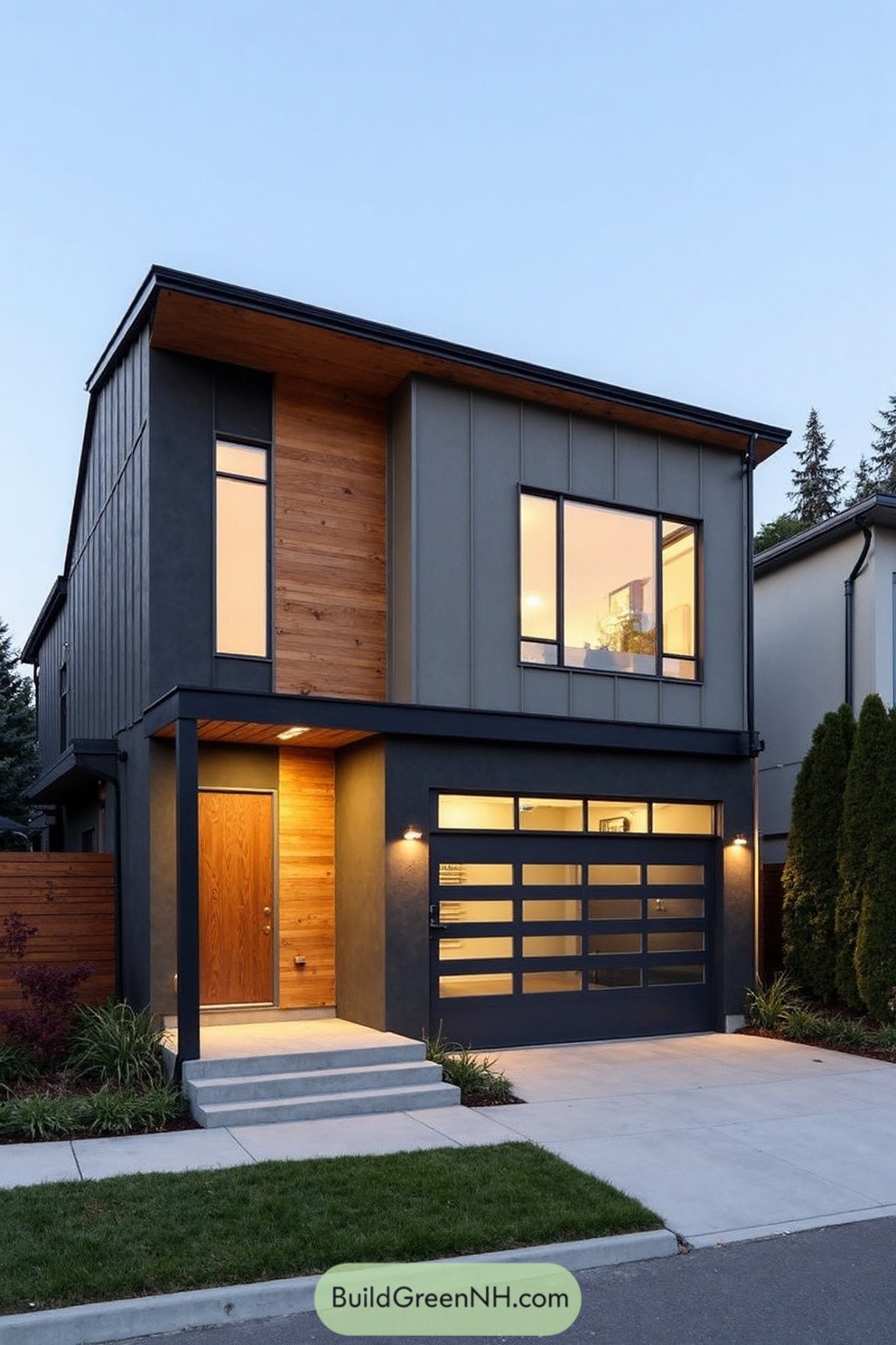 Two-Story Modern Home With Cedar Accents