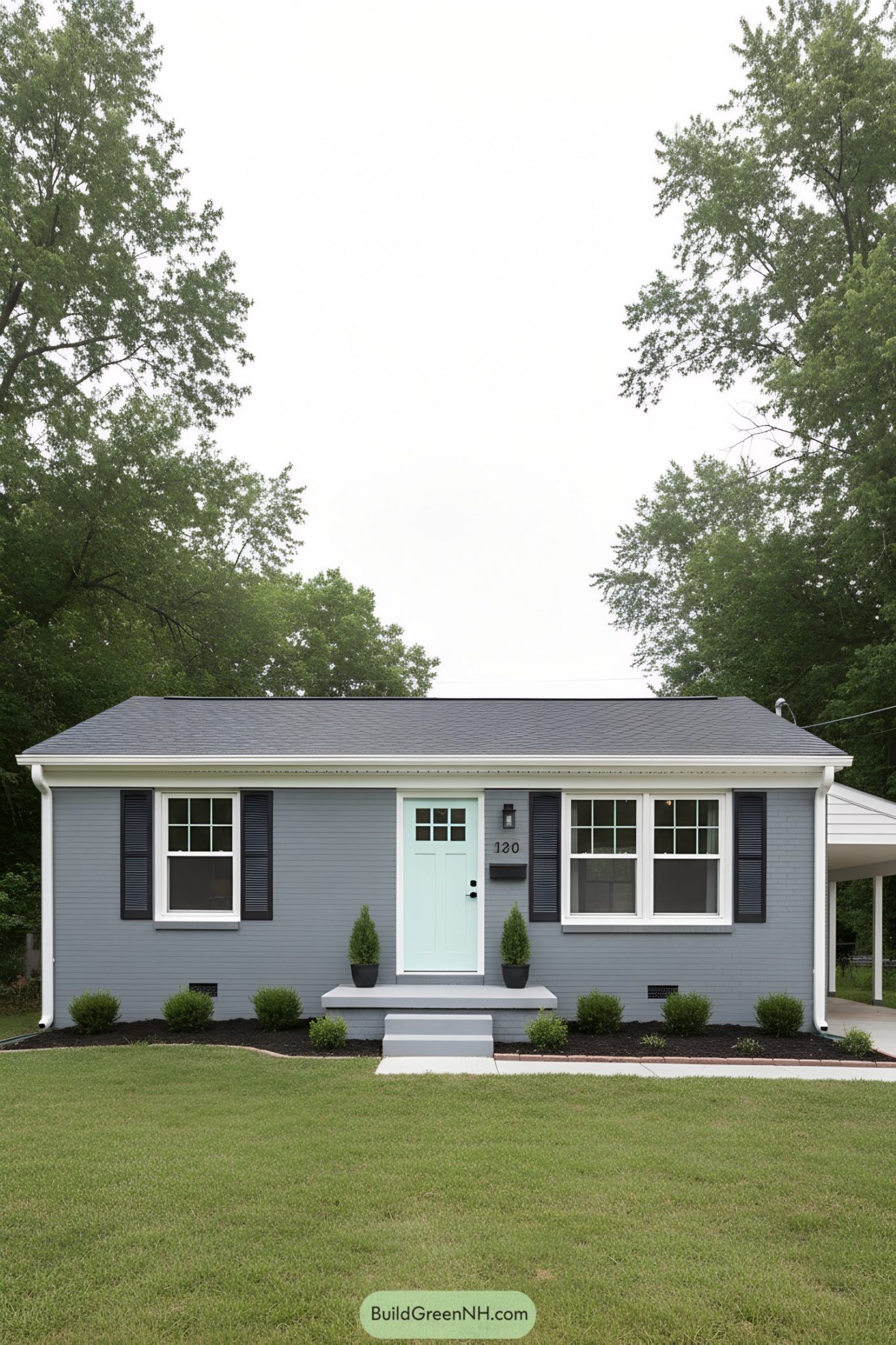 Cool Painted Brick Ranch House Photos