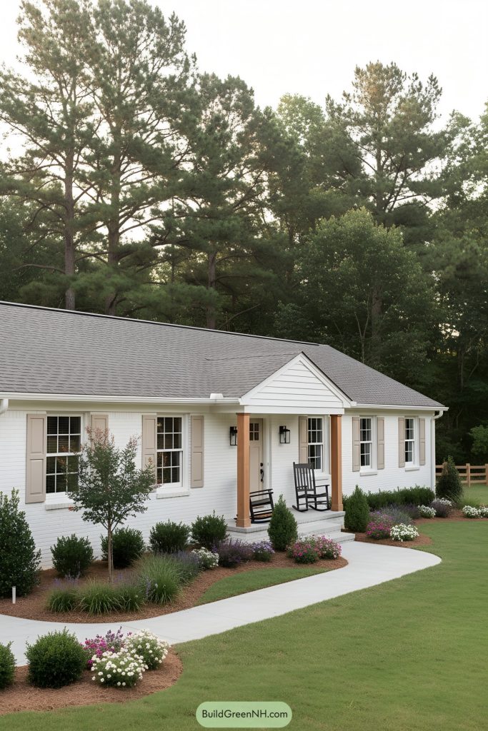 27 White Brick Ranch Houses in Simple and Timeless Style