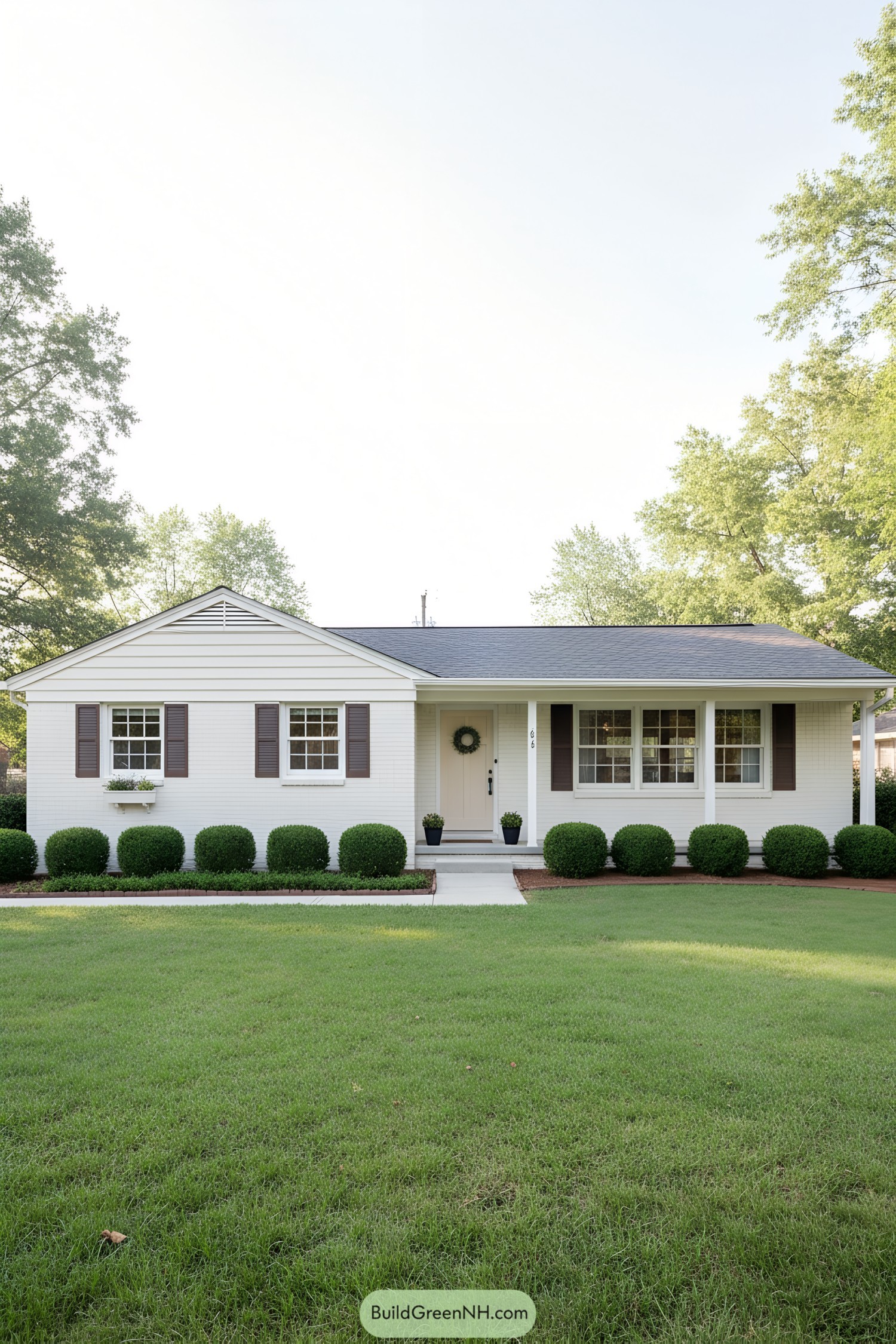 27 White Brick Ranch Houses in Simple and Timeless Style