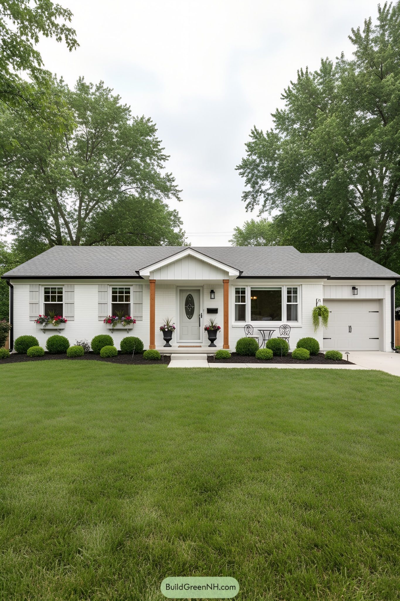 27 White Brick Ranch Houses in Simple and Timeless Style