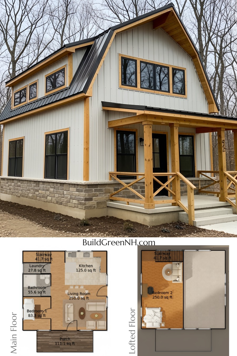 Barndominium Floor Plans: Cute Countryside Cubbie with Rustic Charm