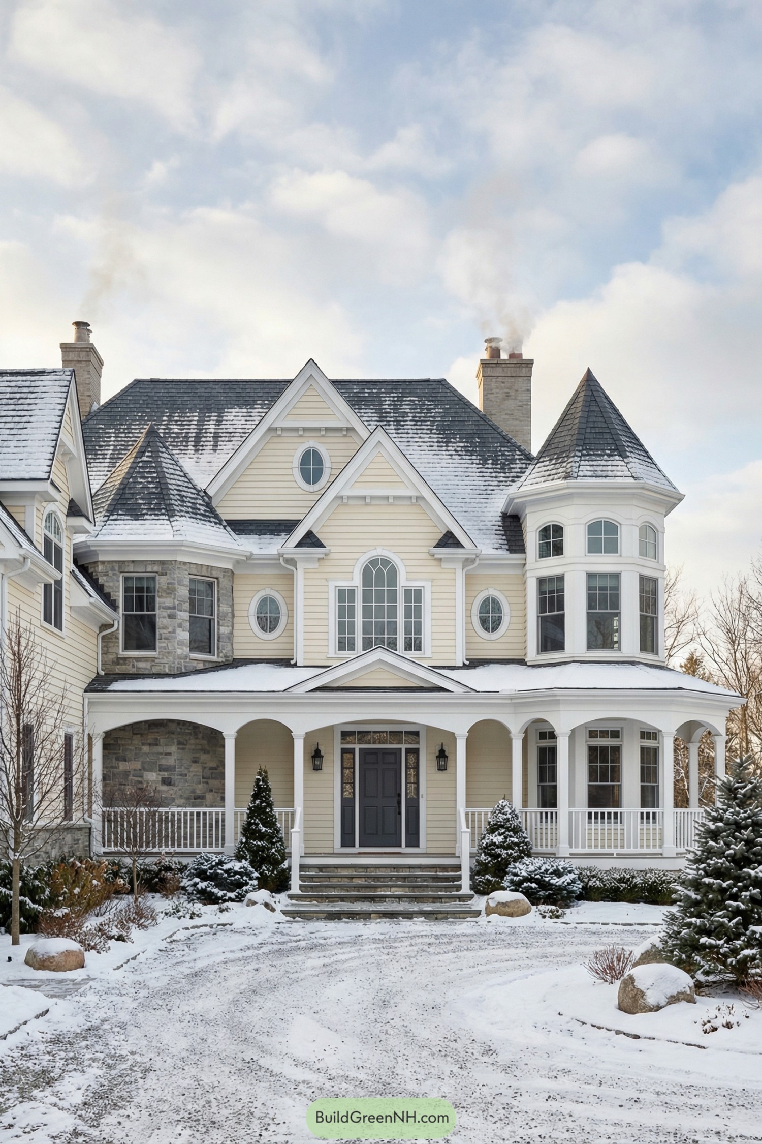 22 Enchanting Winter Mansions That Capture Holiday Magic