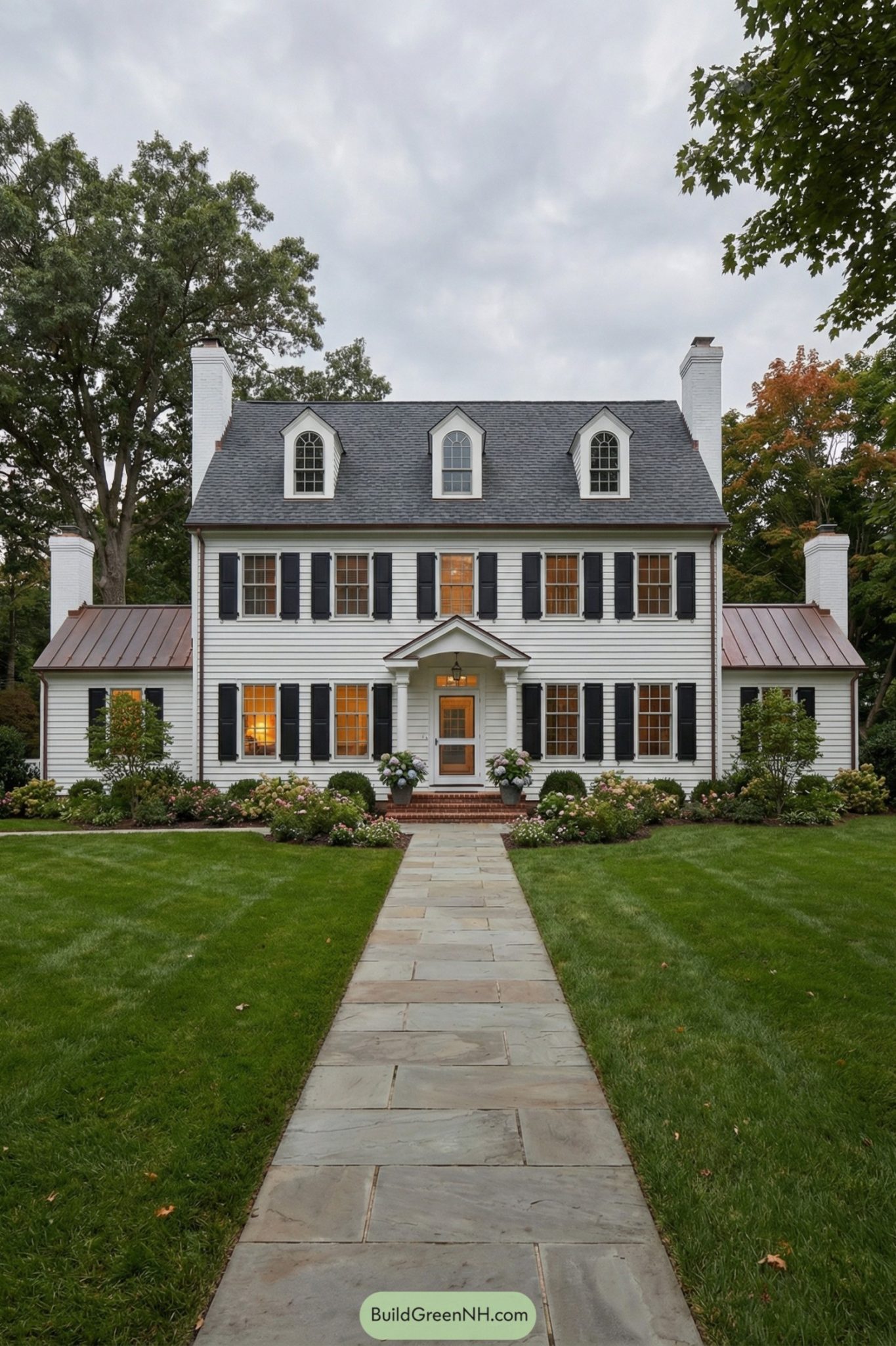 24 Stunning White Houses With Black Shutters