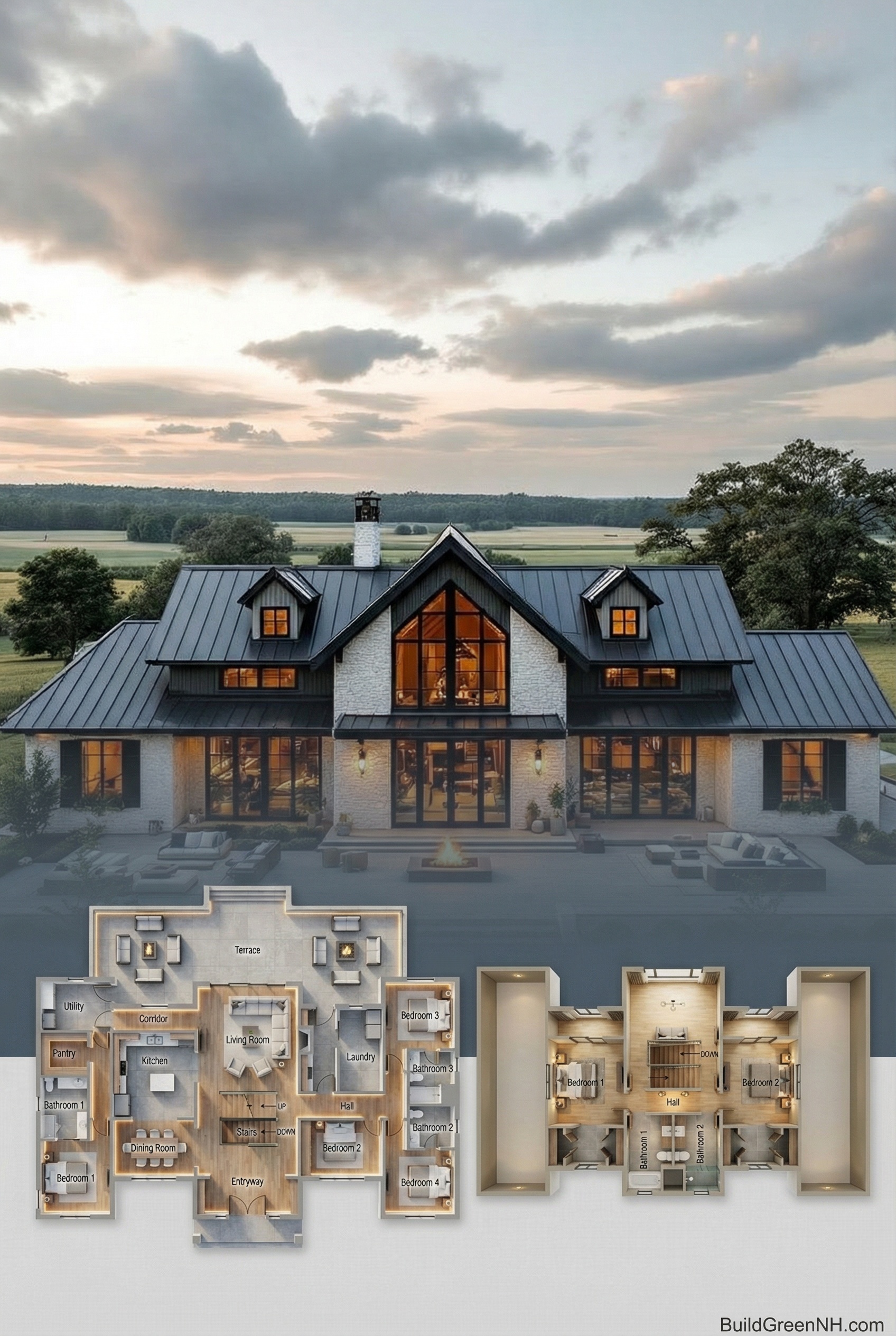 Modern Barn Elegance Amidst Nature’s Canvas Floor Plan