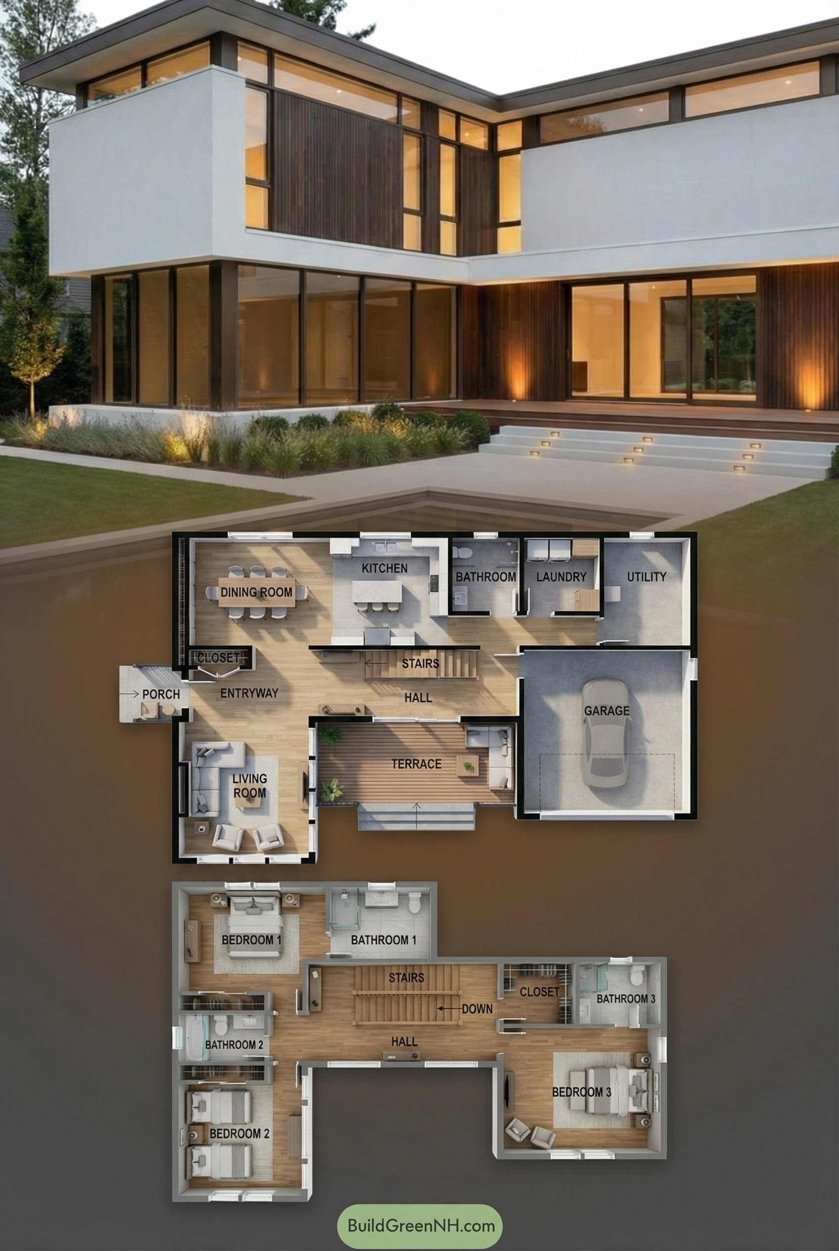 Luminous Garden Wall House Floor Plan