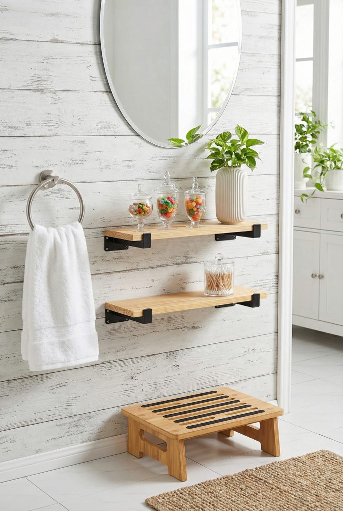 Airy Scandi-Shabby Shelf Wall Charm