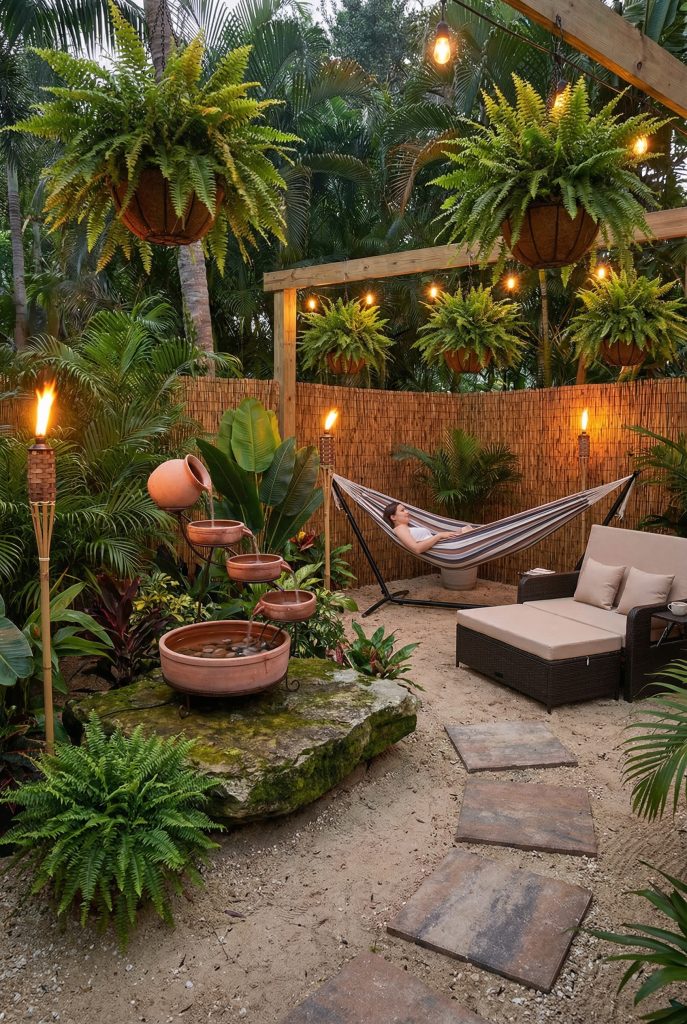 copper cascade fountain