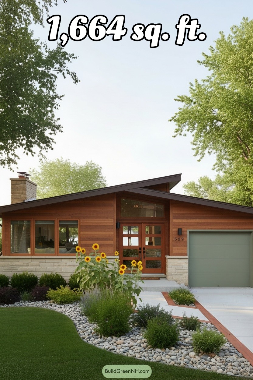 change house siding to stone and brown wood