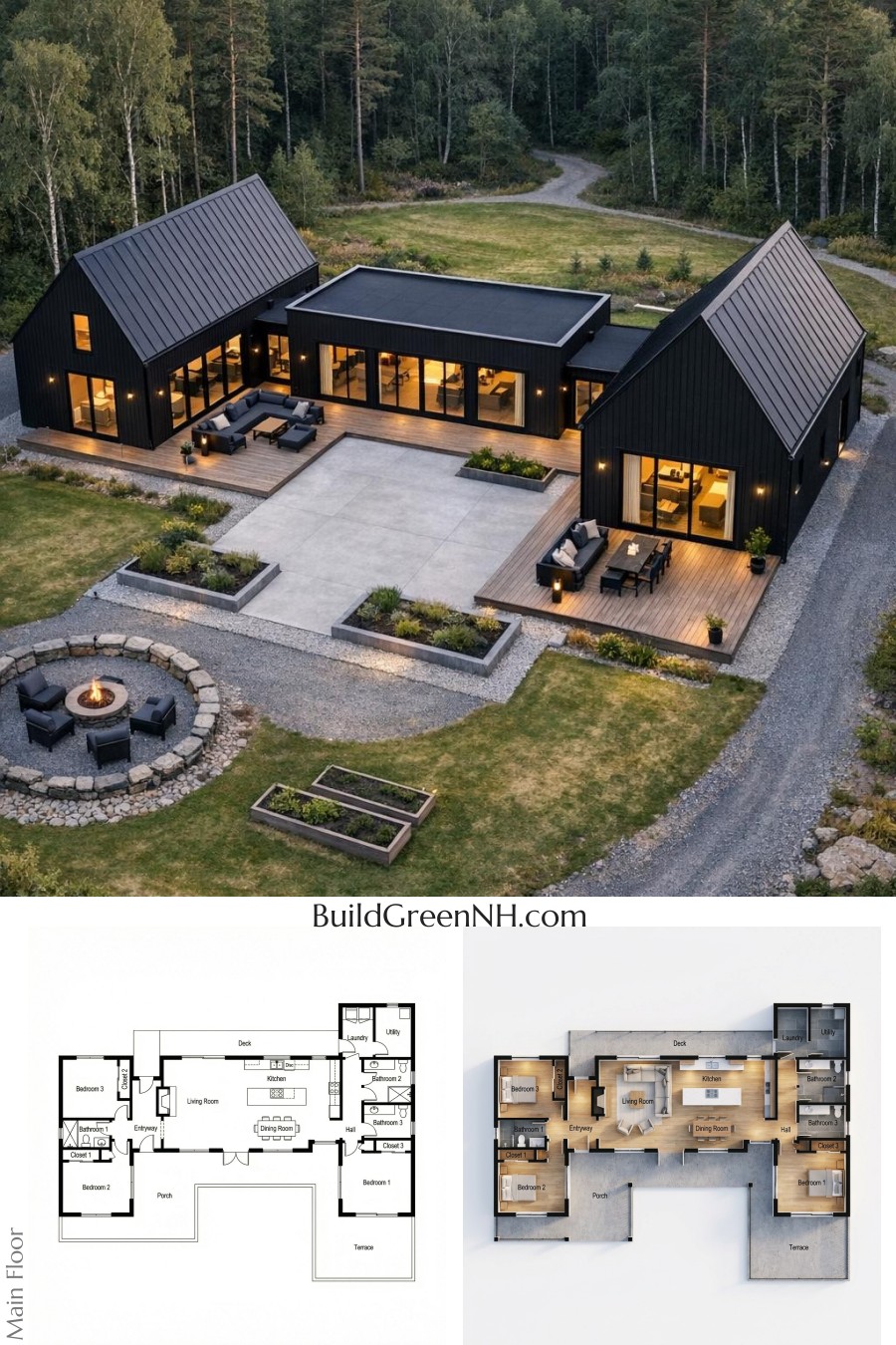 Courtyard Char Black Nordic Homestead Floor Plan
