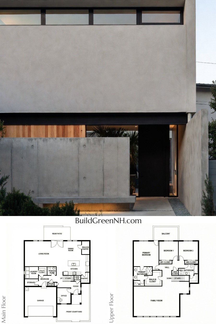 Quiet Urban Courtyard Concrete Hideout Floor Plan