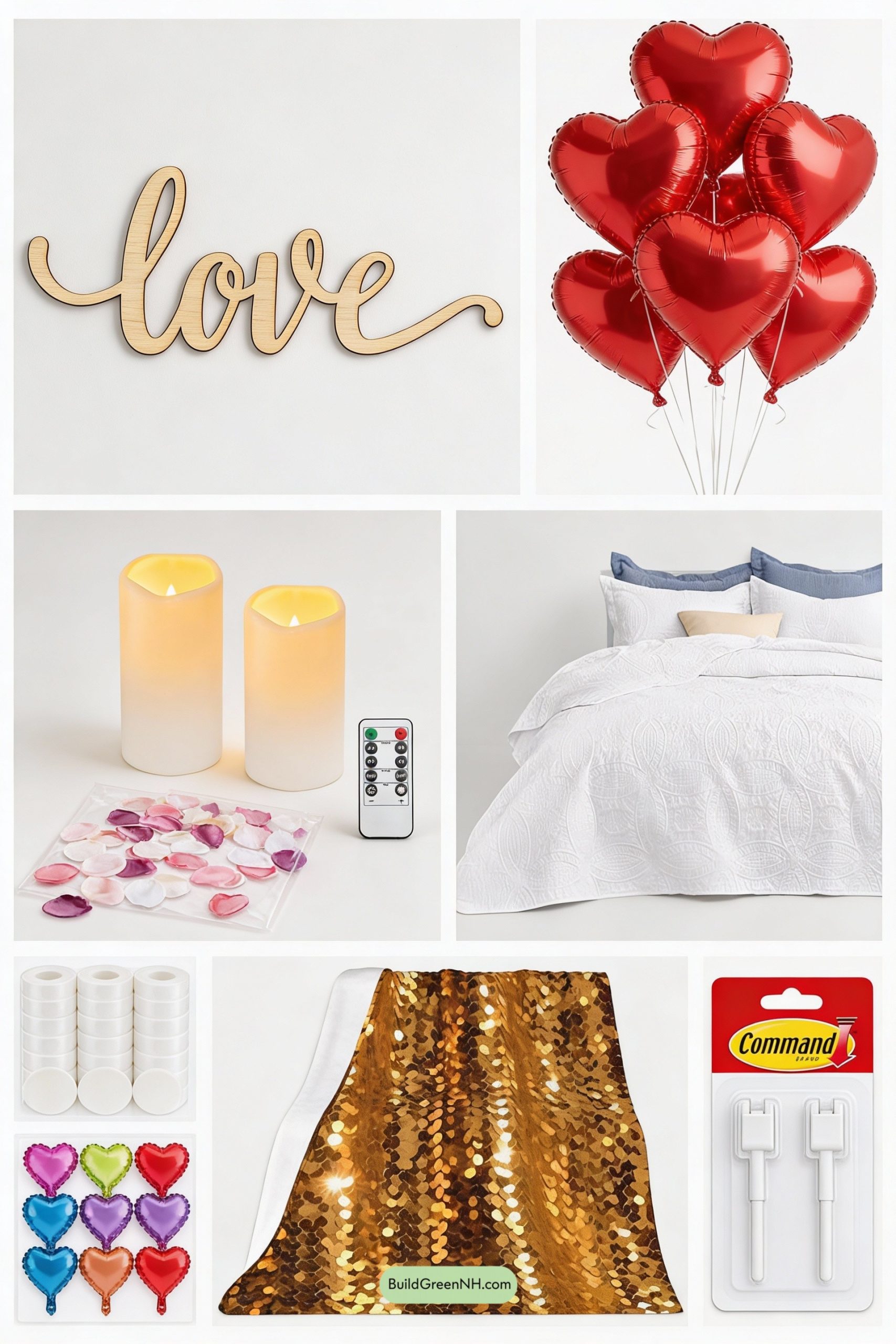 Moodboard for Fairy-Lit Headboard With Heart Balloons