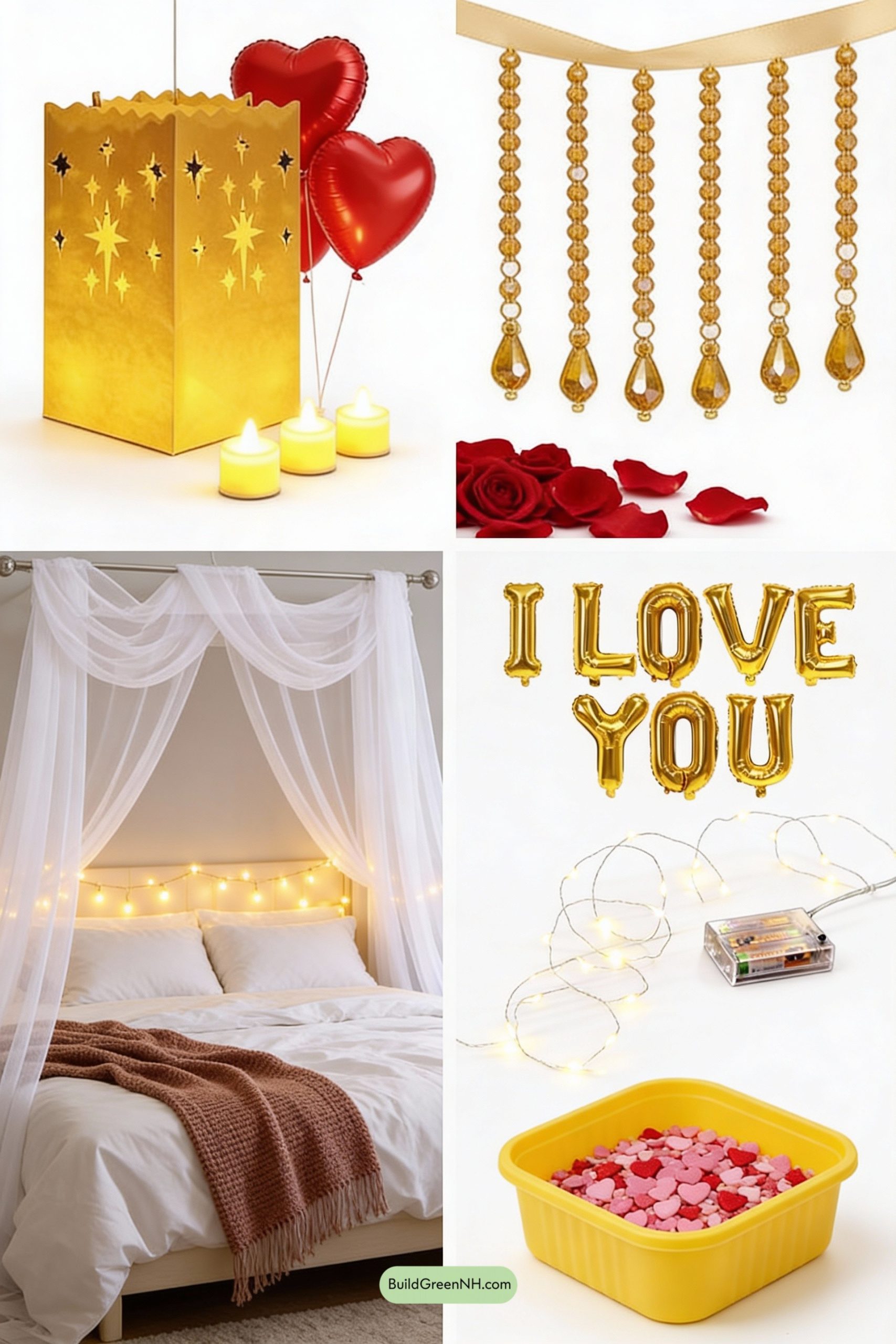 Moodboard for Candlelit Heart Canopy Bedroom Glow