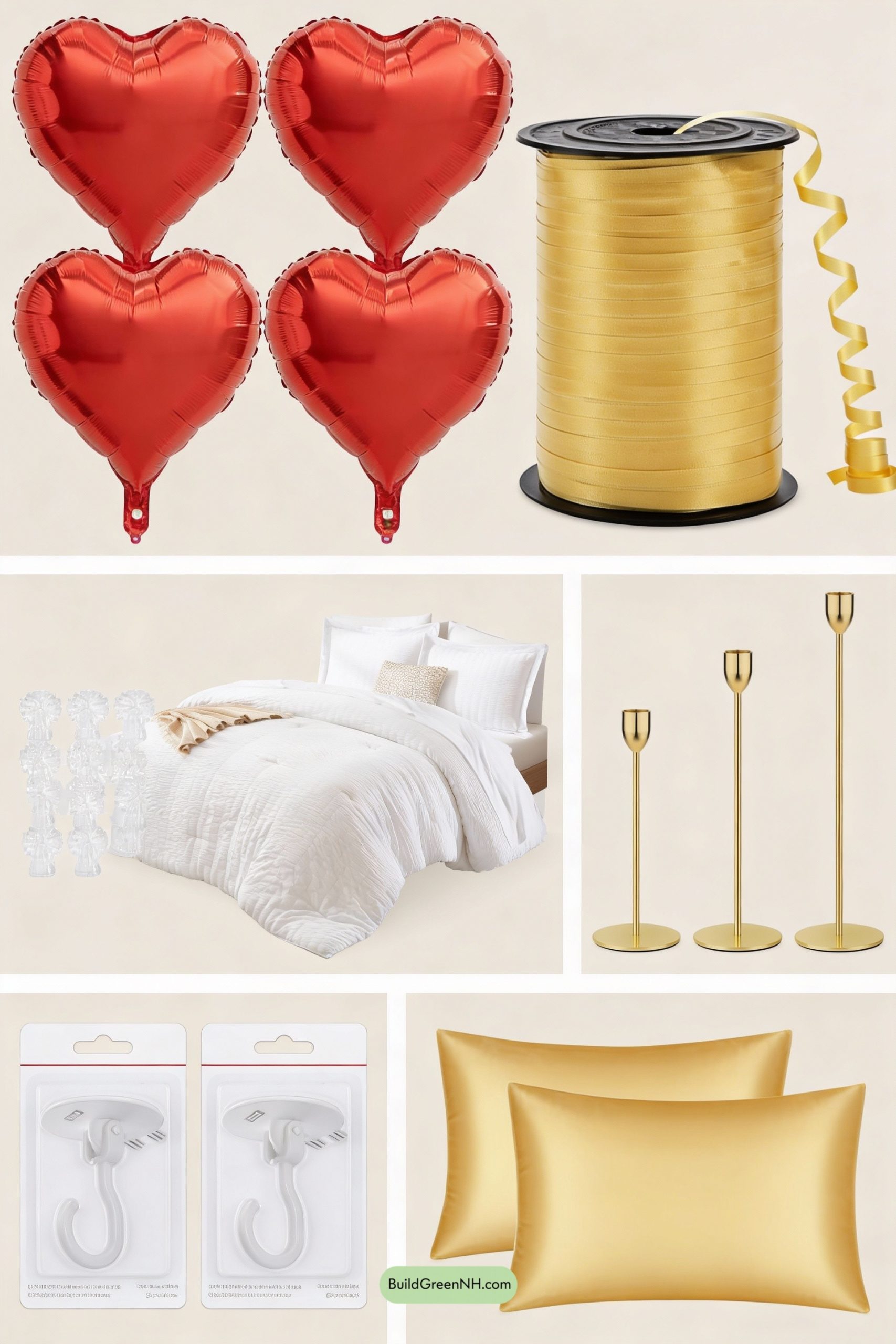 Moodboard for Perfectly Paired Valentine Bedroom Moment