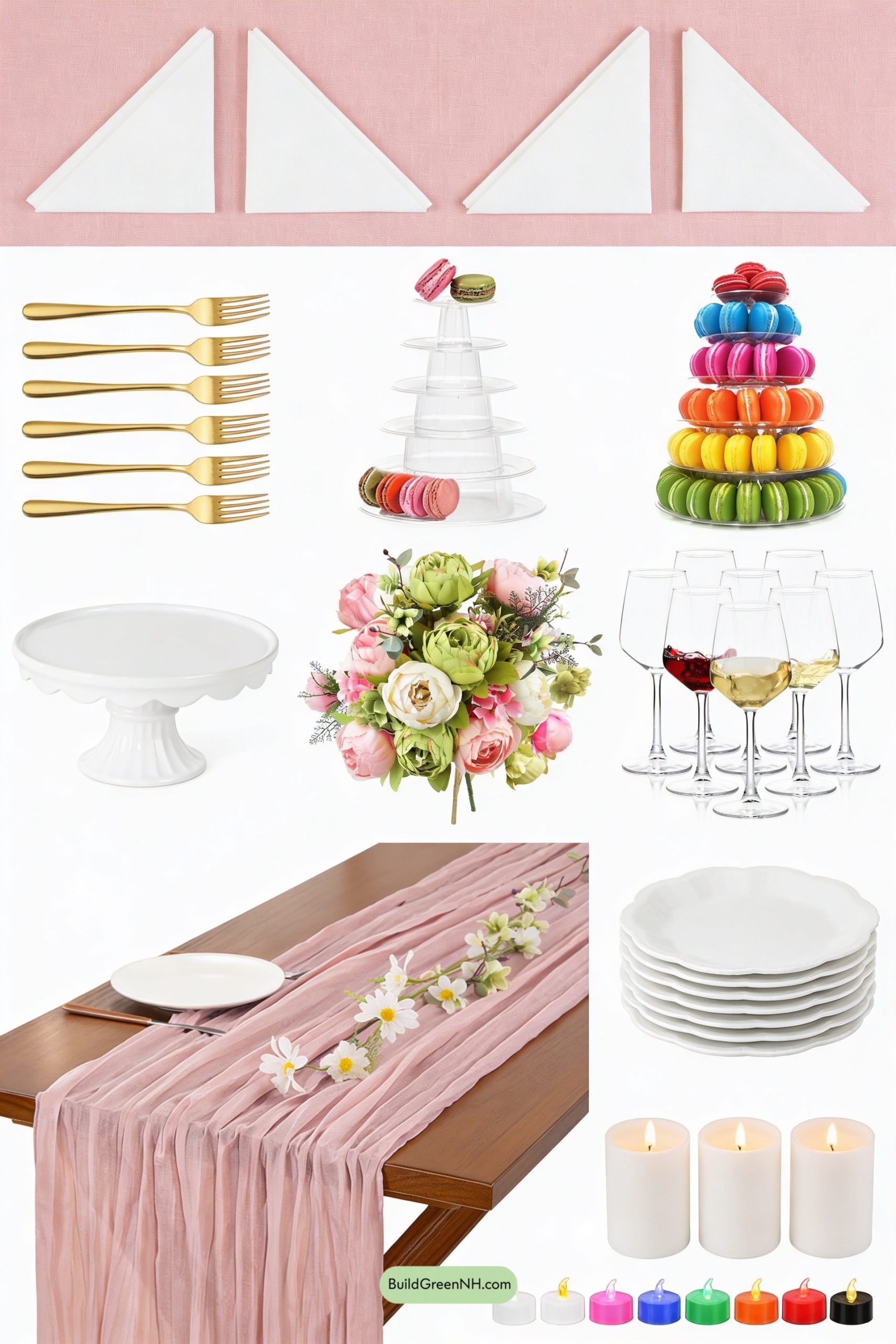 Moodboard for Macaron Tower Romance in Soft Pink