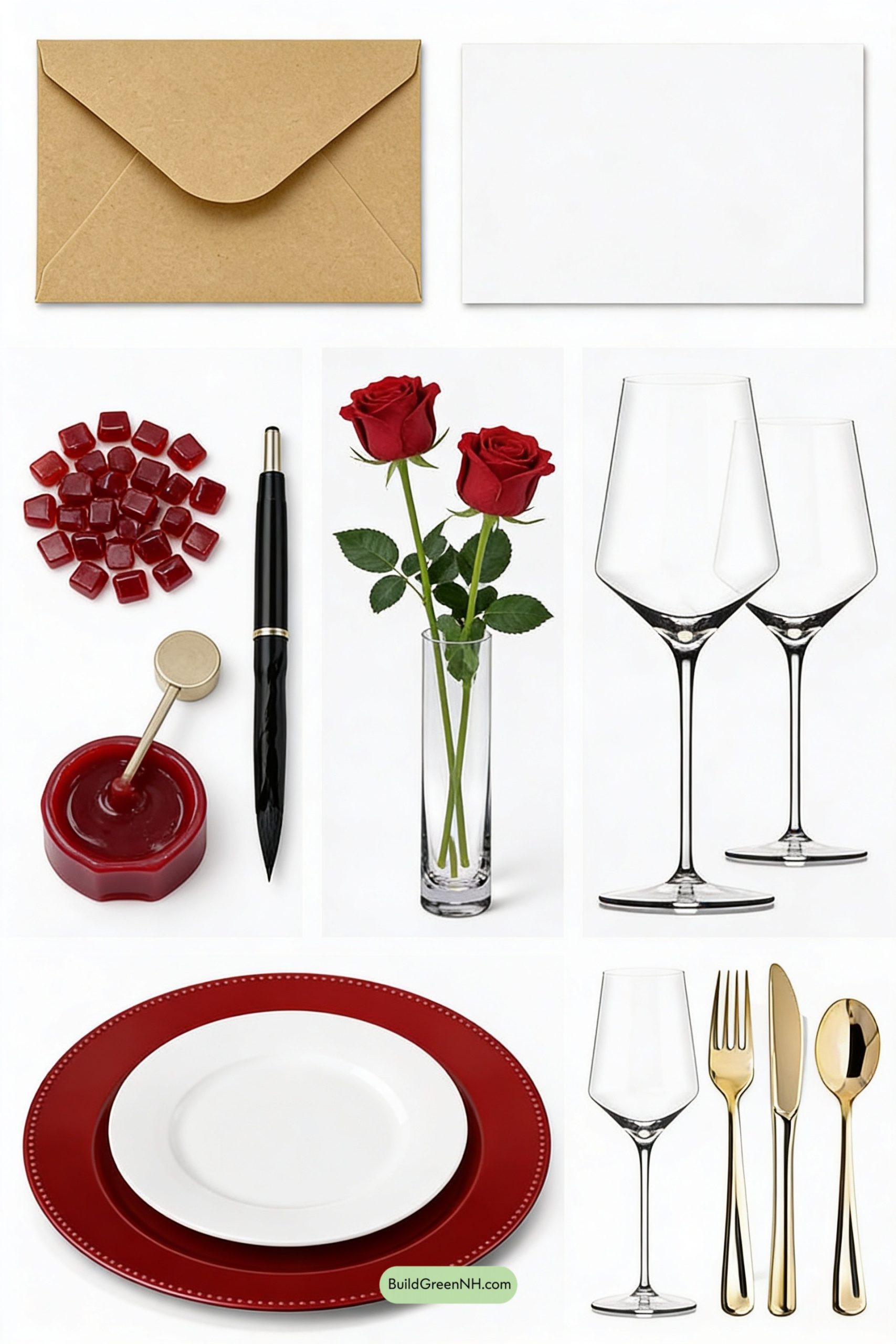 Moodboard for Wax-Sealed Love Notes & Roses