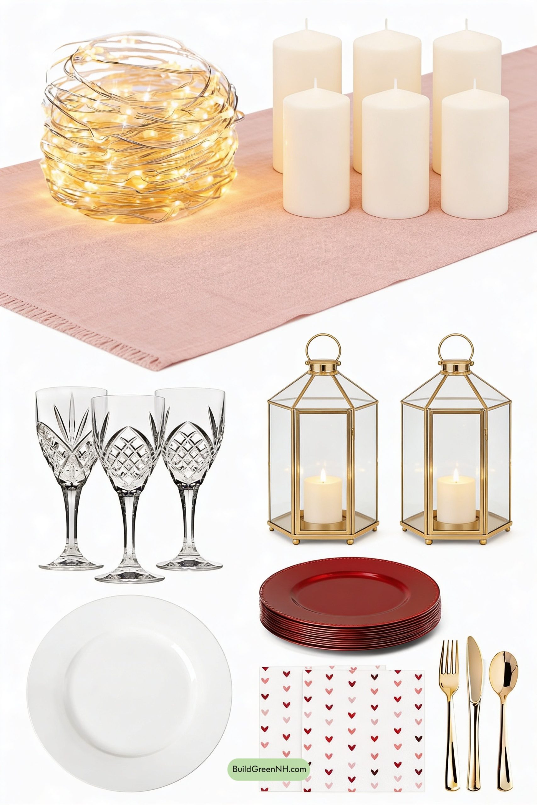 Moodboard for Coffee Table Turns Into Valentine Bistro