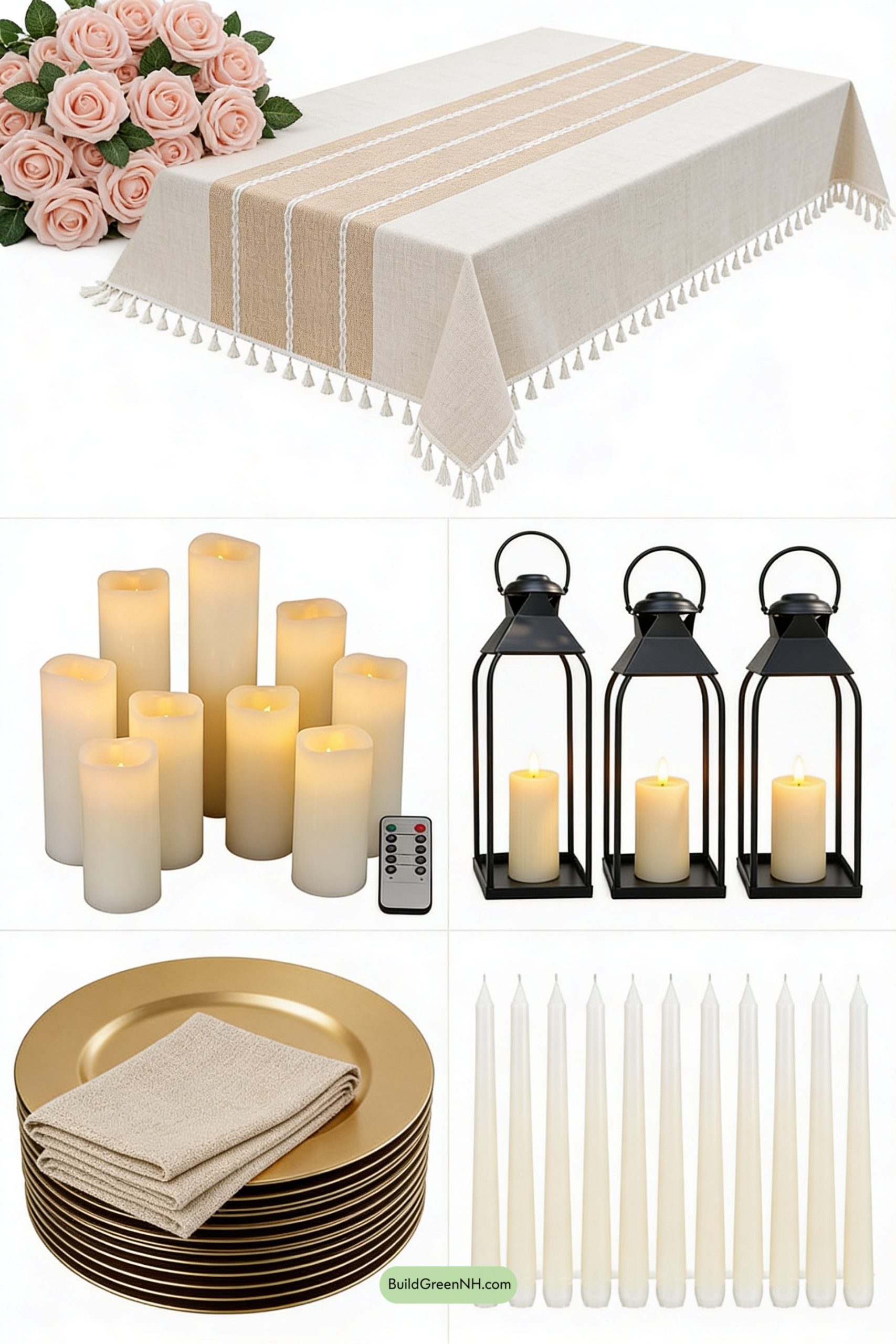 Moodboard for Lantern Glow & Blush Rose Runner