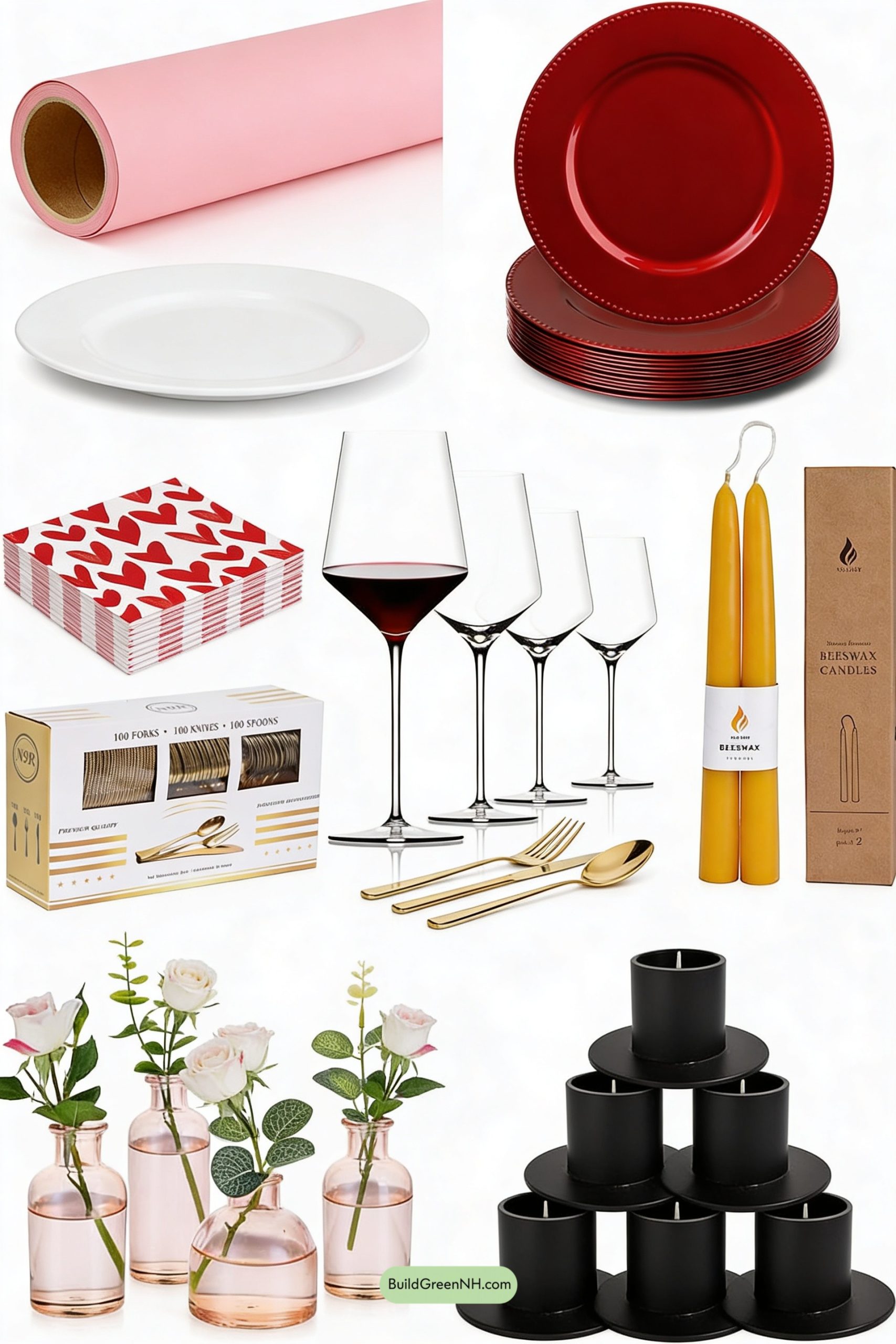 Moodboard for Easy & Elegant Valentine’s Table Flat-Lay