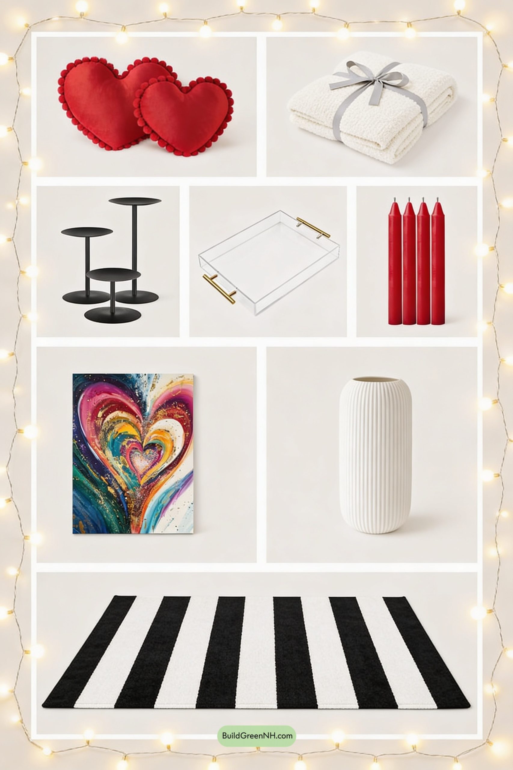 Moodboard for Bold Red Wall, Soft Valentine Vibes