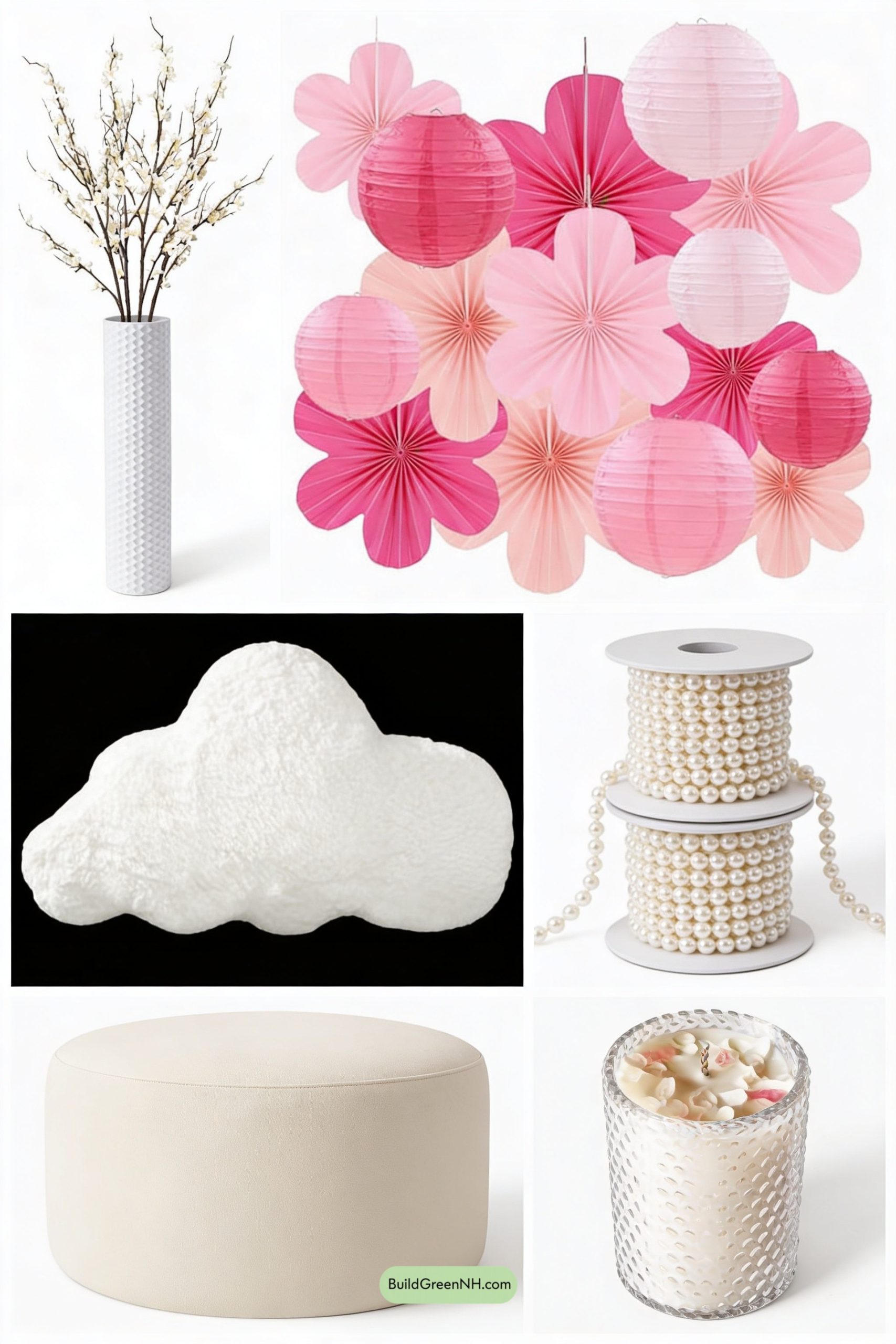 Moodboard for Cherry Blossom Blush Valentine Lounge