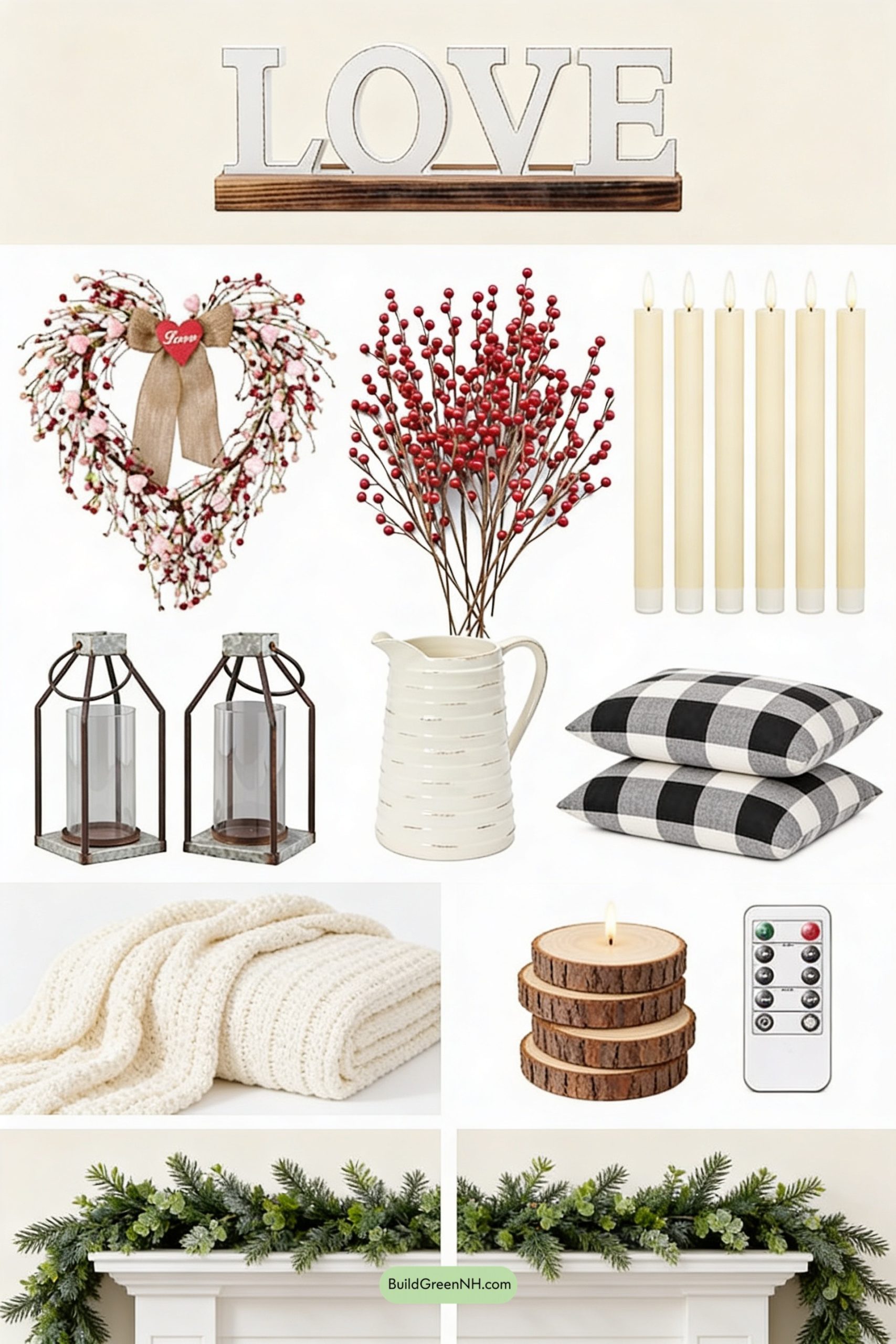 Moodboard for Modern Farmhouse Love Mantel Moment