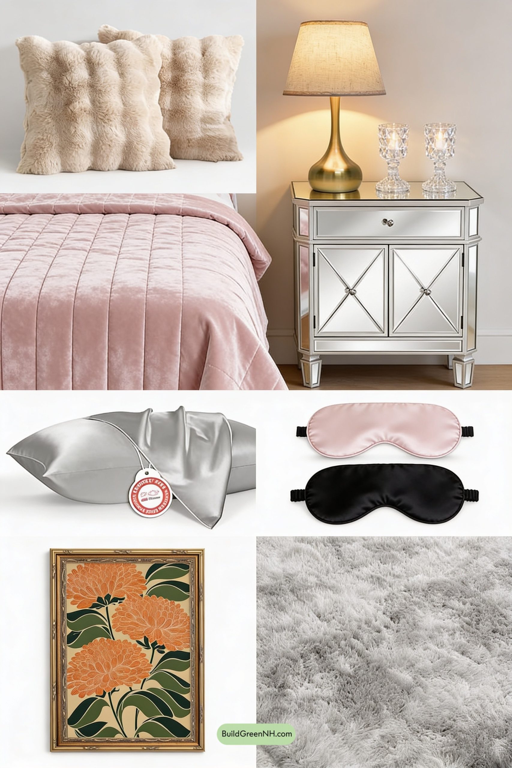 Moodboard for Blush Velvet Cozy Glam Retreat