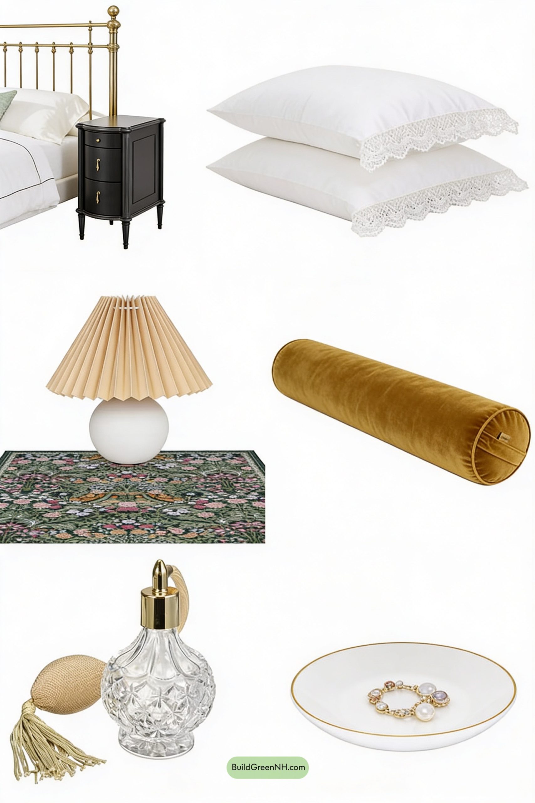 Moodboard for Gilded Gallery Walls, Soft Lace Dreams