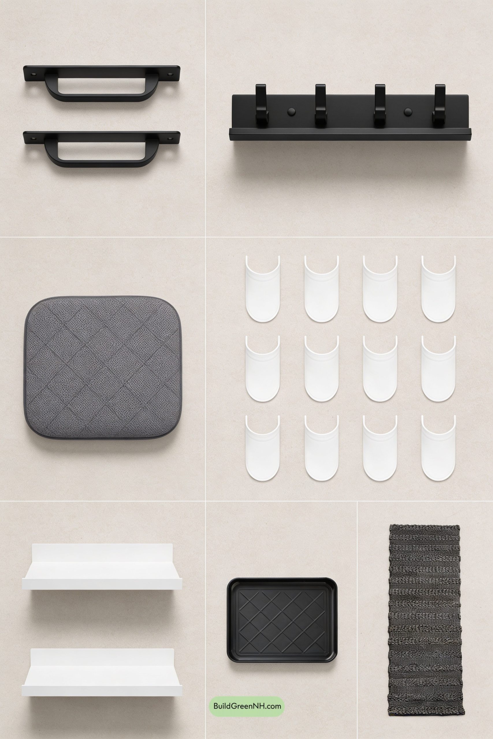 Moodboard for Charcoal Mudroom with Seamless Built-Ins