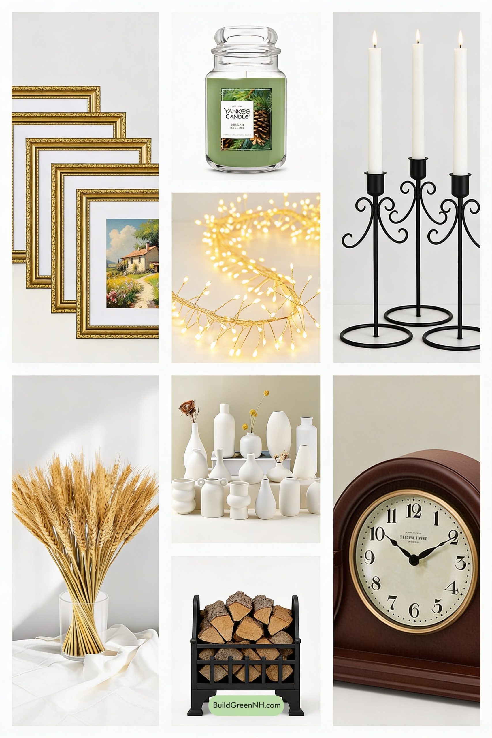 Moodboard for Botanical Mantel, Fairy Lights, Fireside Tales