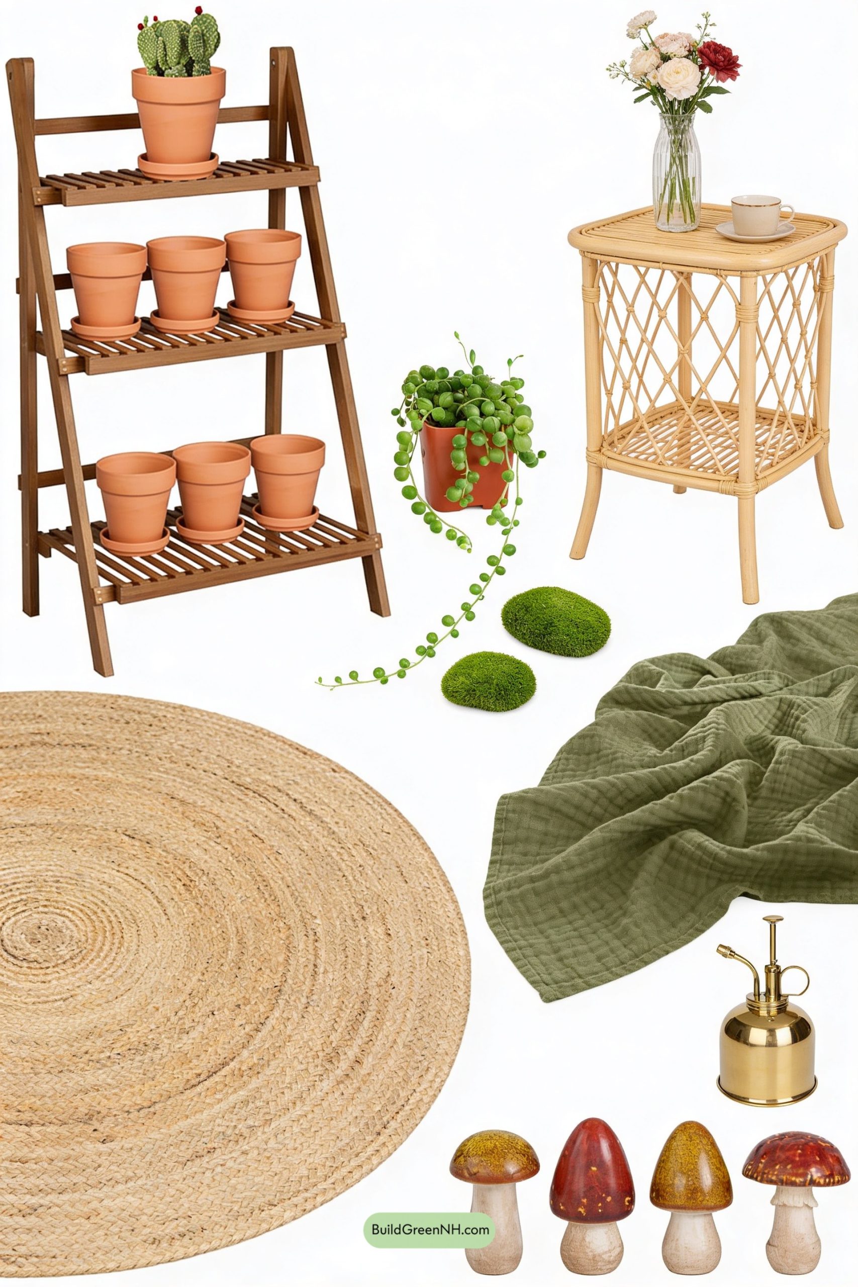 Moodboard for Sunroom Corner, Cottagecore and Calm