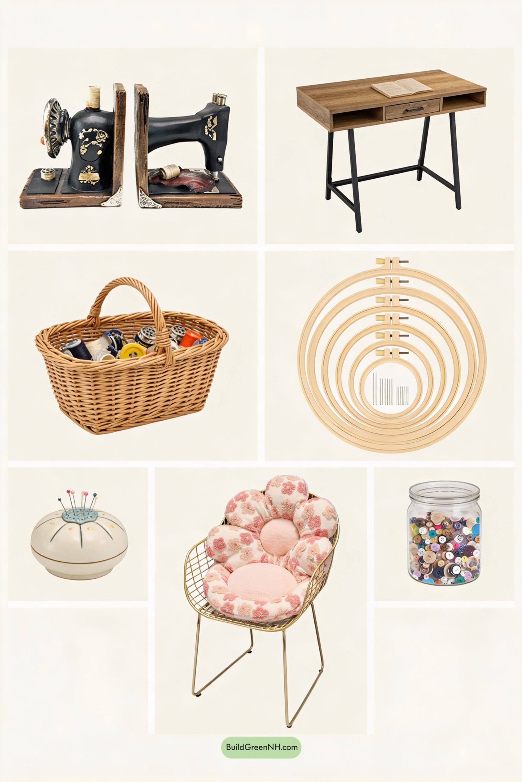 Moodboard for Sunlit Cottagecore Mending Corner