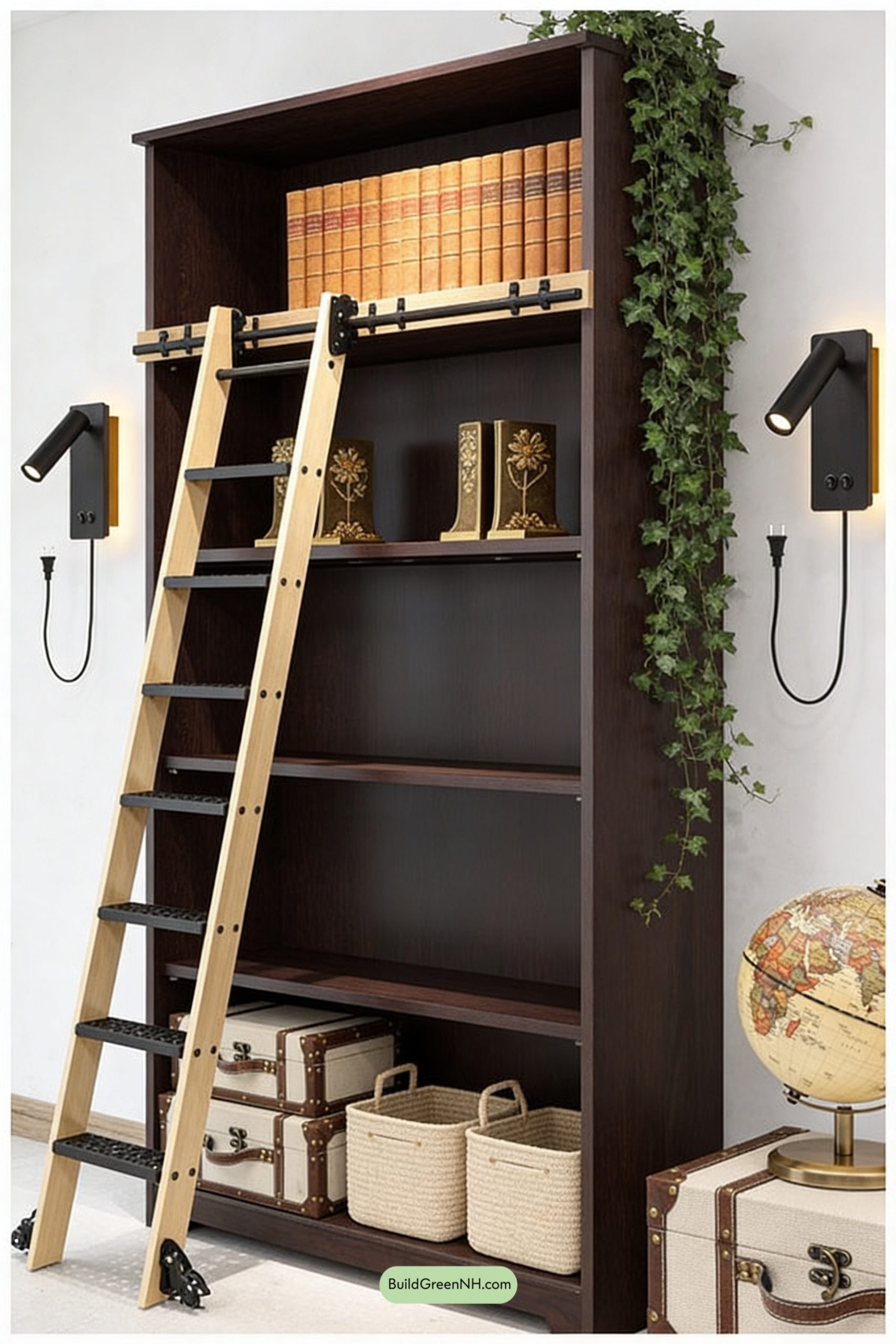 Moodboard for Cottagecore Library Nook With Ladder