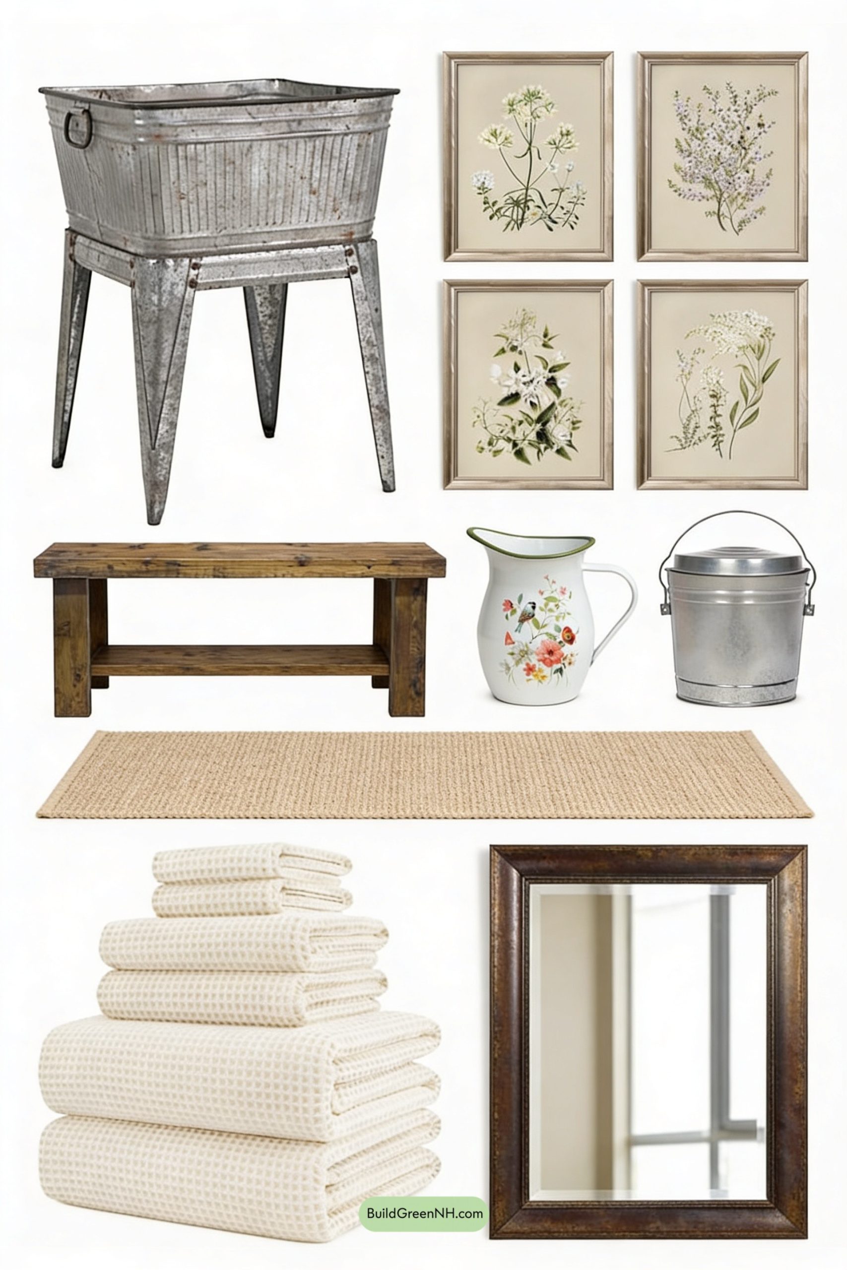 Moodboard for Potting-Shed Sink, Shabby-Chic Style