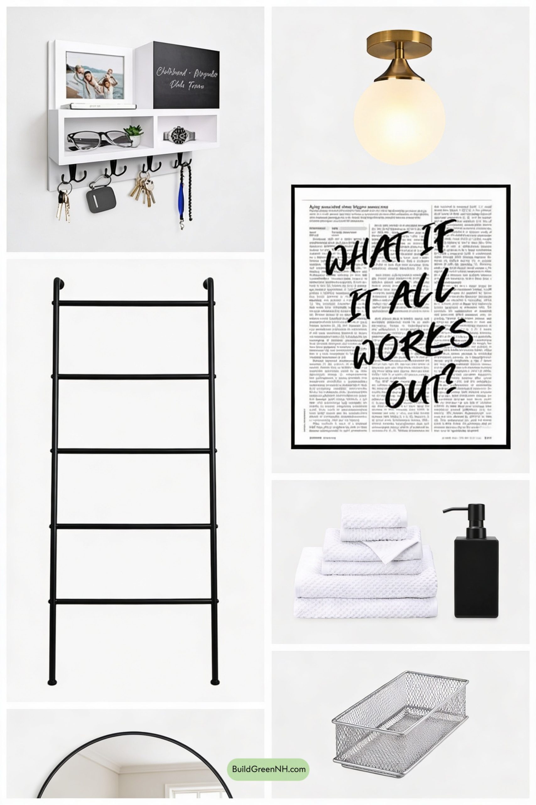 Moodboard for Chalky White Bath with Black Accents