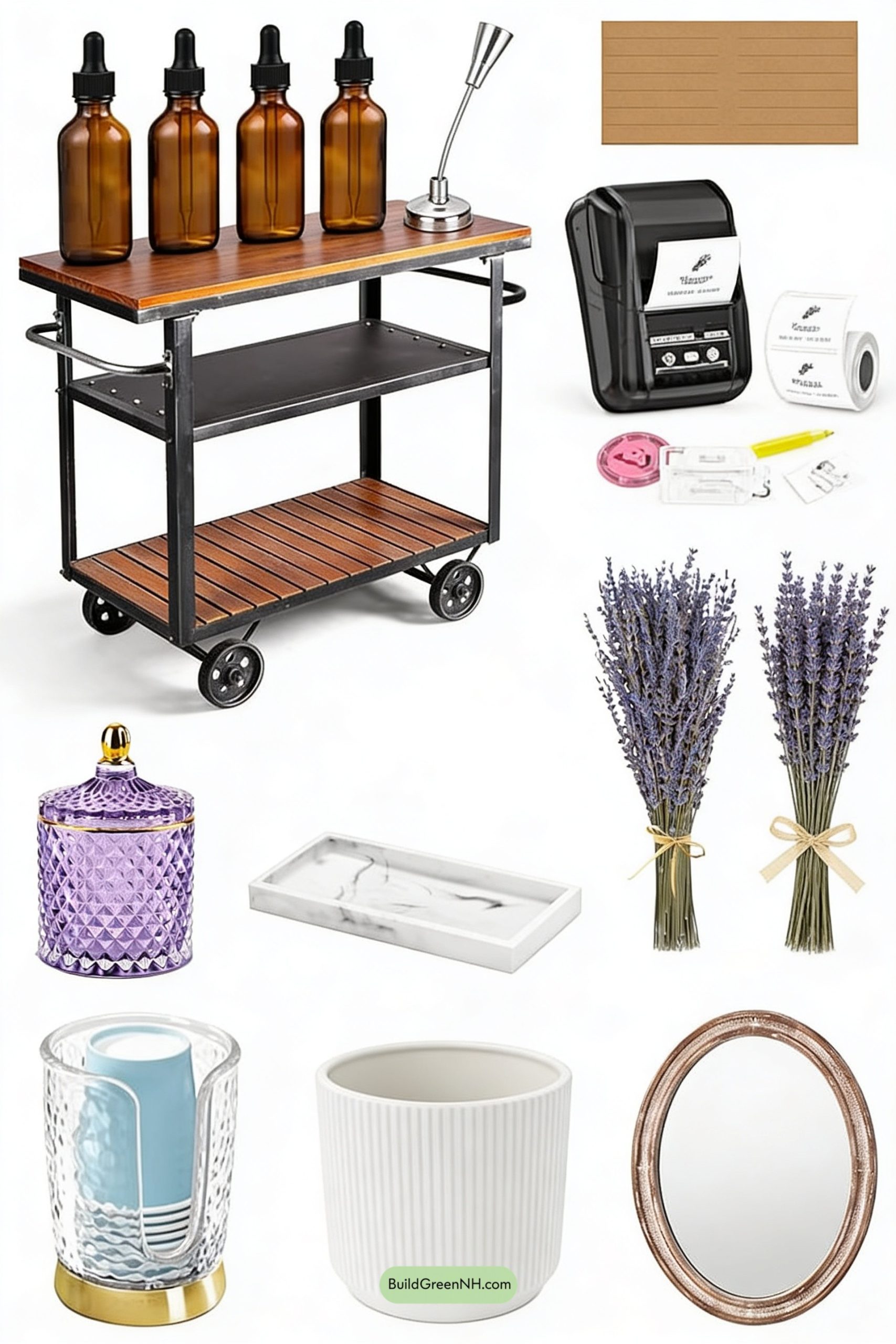 Moodboard for Heirloom Apothecary Cart by the Vanity