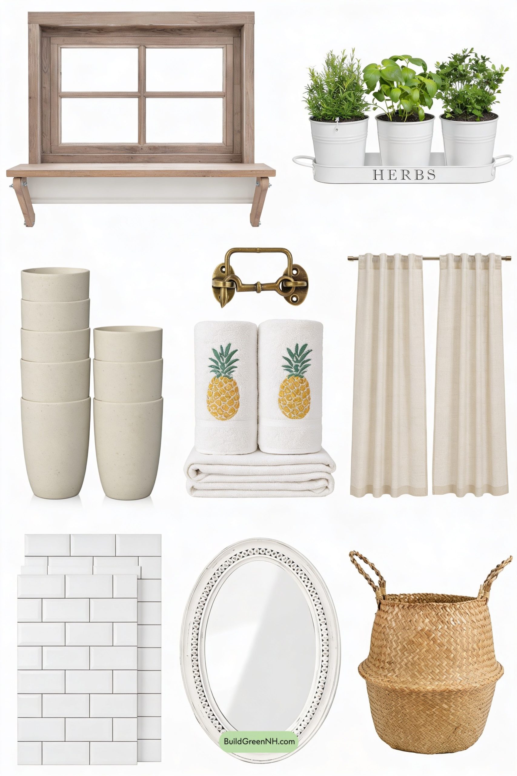 Moodboard for Herb-Kissed Shabby Chic Window Ledge