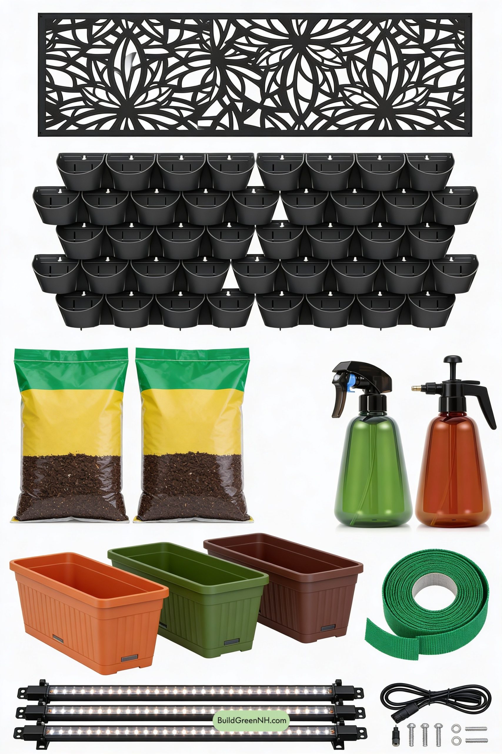 Moodboard for Balcony Living Wall Privacy Trellis