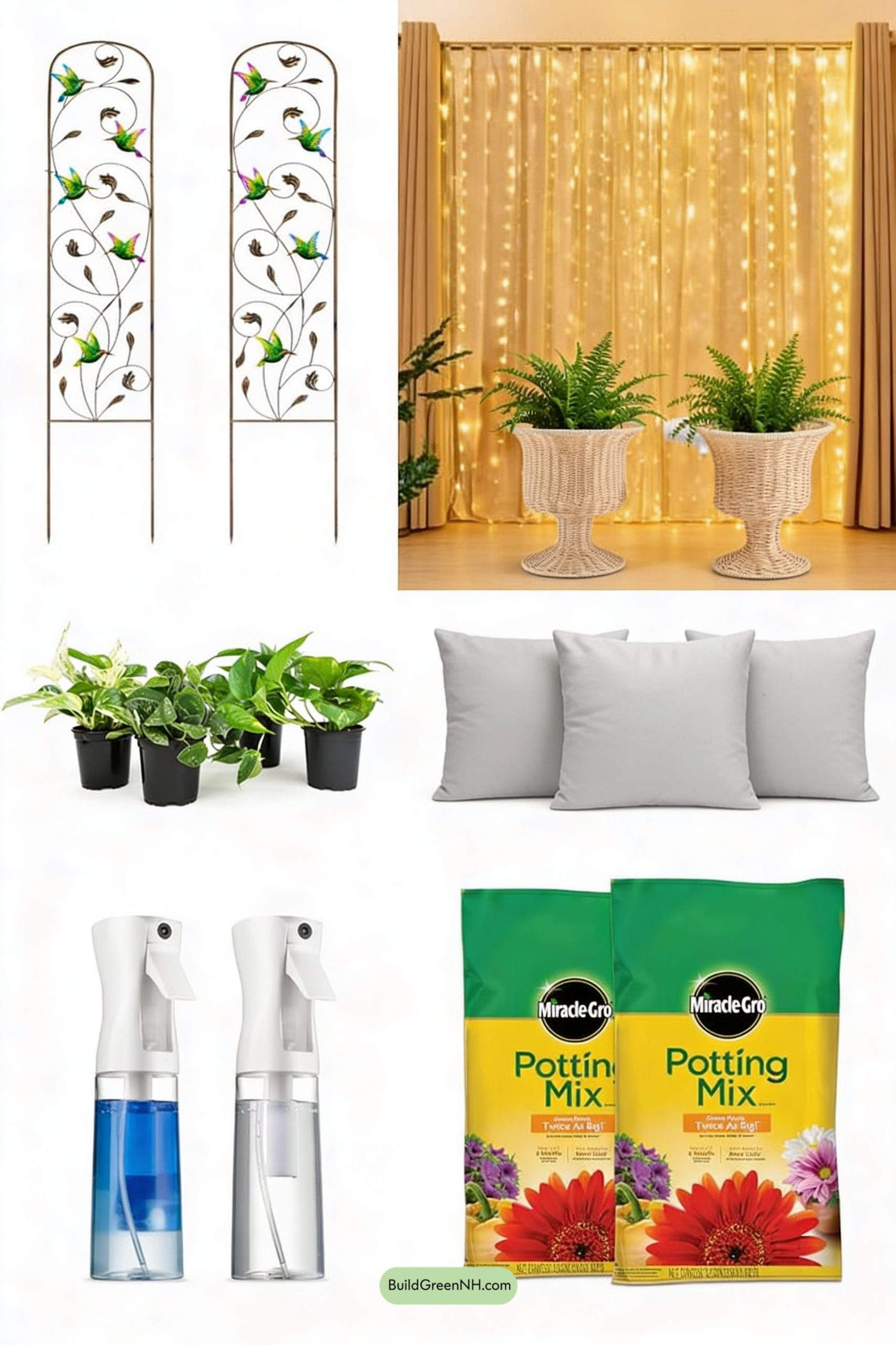 Moodboard for Vine-Wrapped Trellis Patio Backdrop