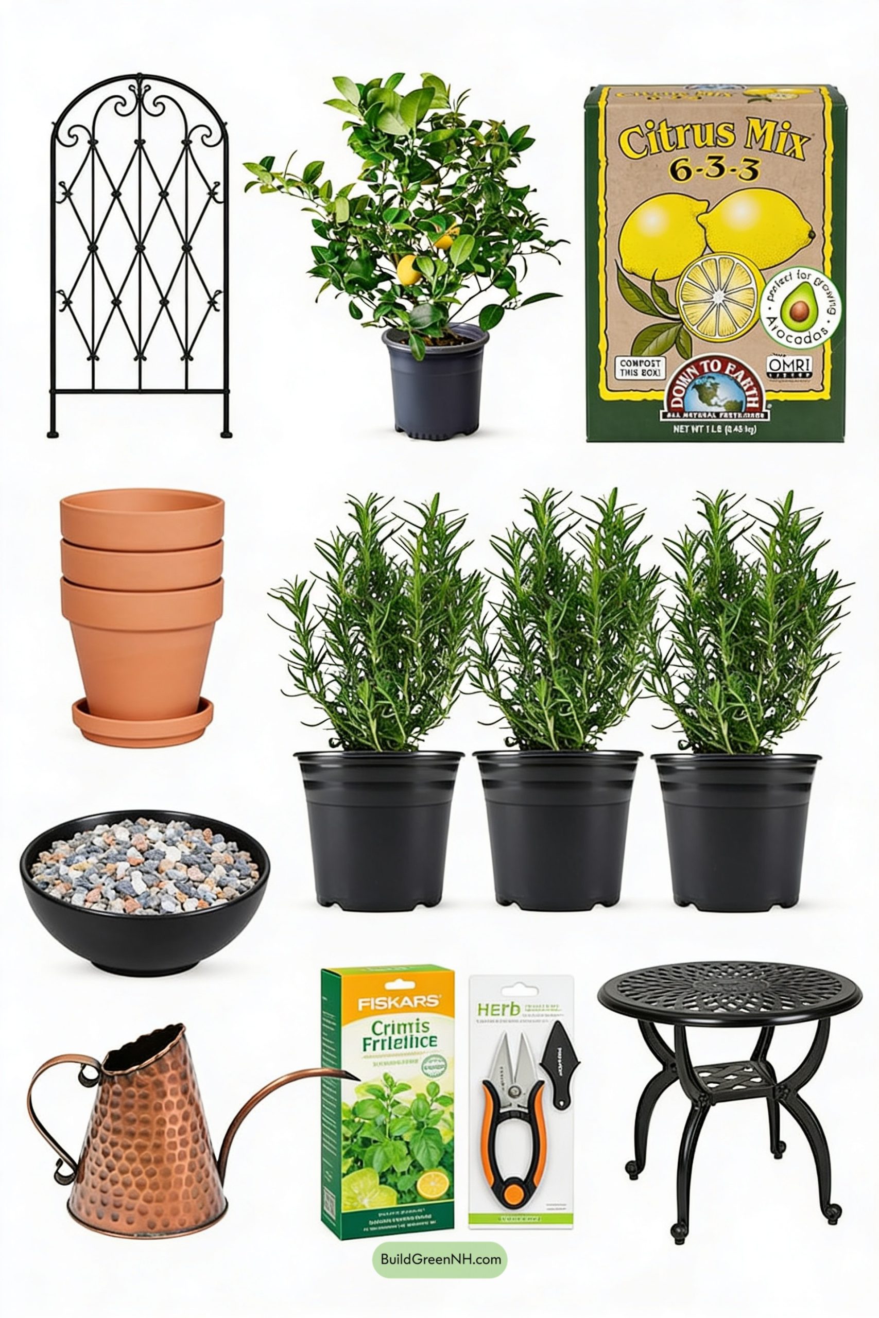 Moodboard for Lemon Trellis Corner, Courtyard Style