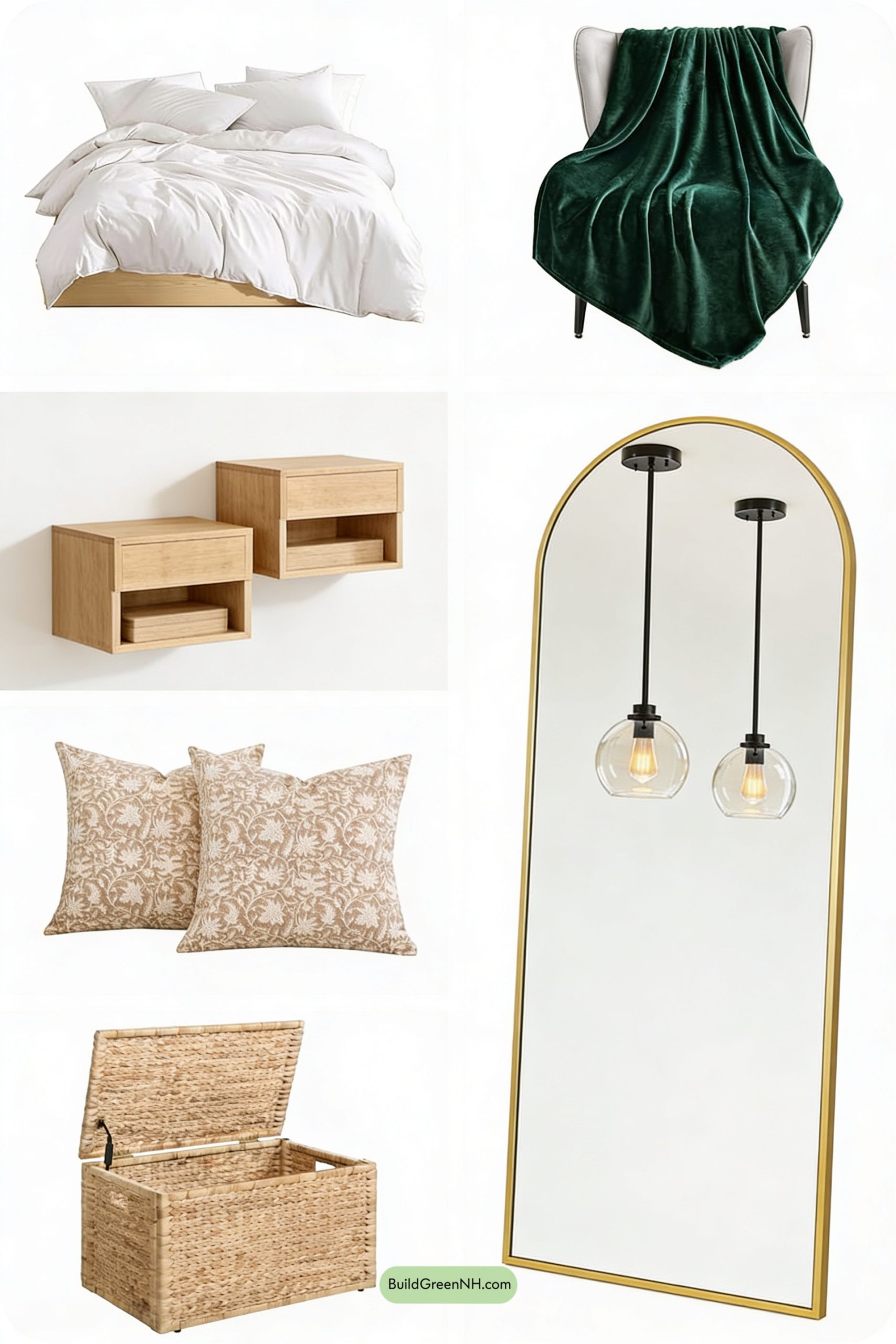 Moodboard for Forest-Green Cottage Calm, Modernized