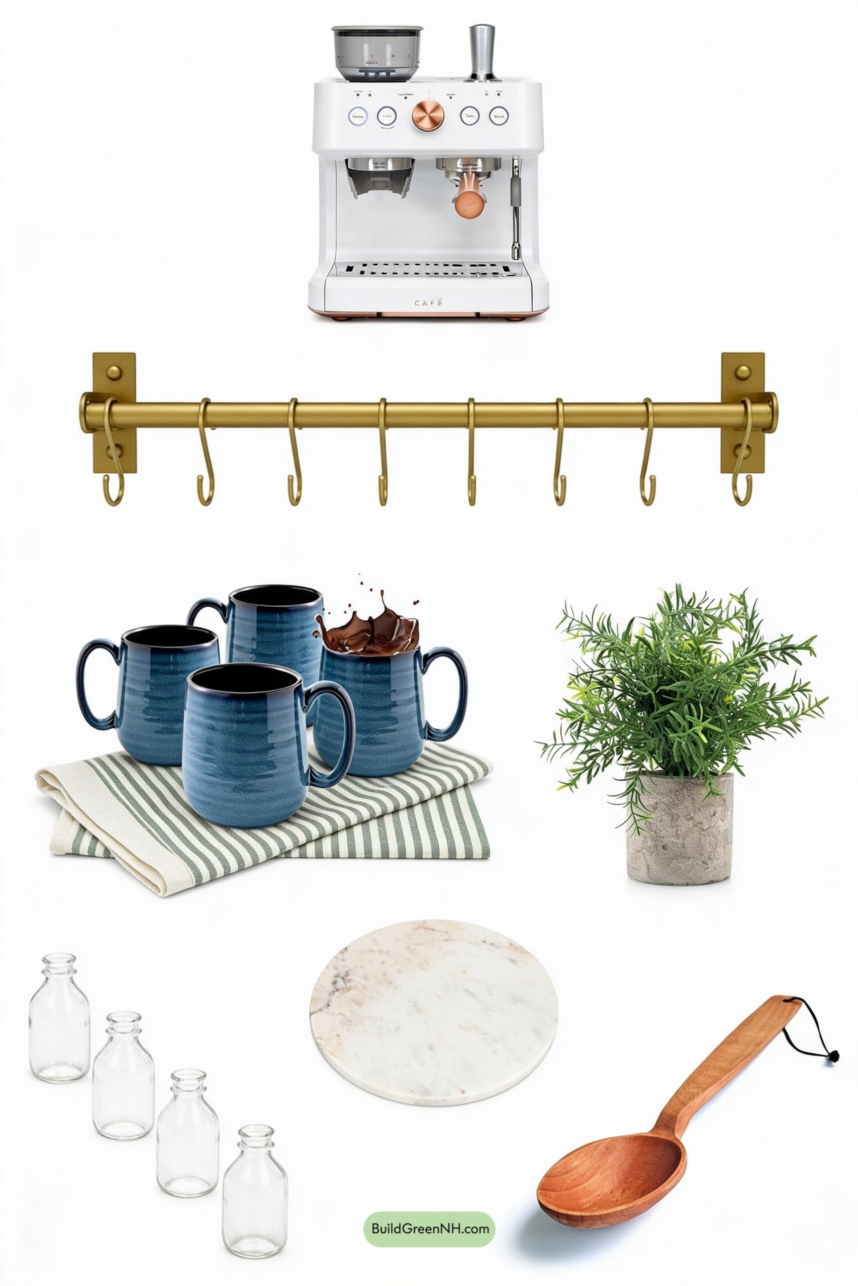 Moodboard for Sage-and-Brass Coffee Corner Calm