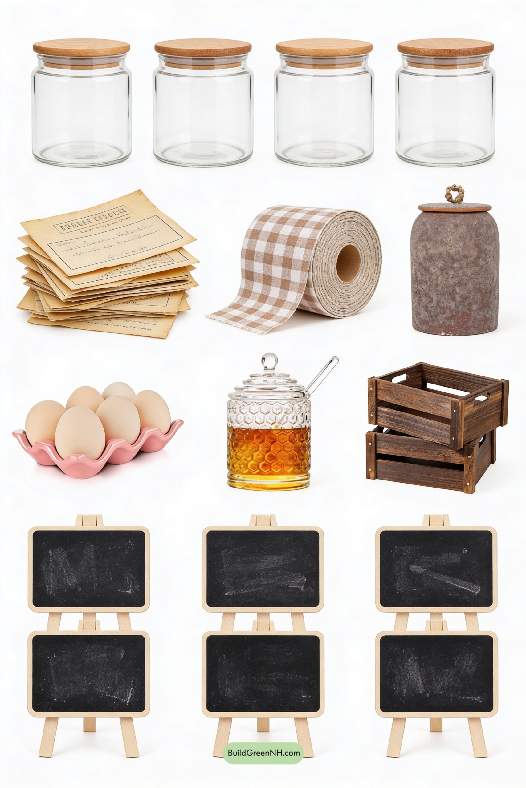 Moodboard for Market-Day Pantry with Gingham Charm